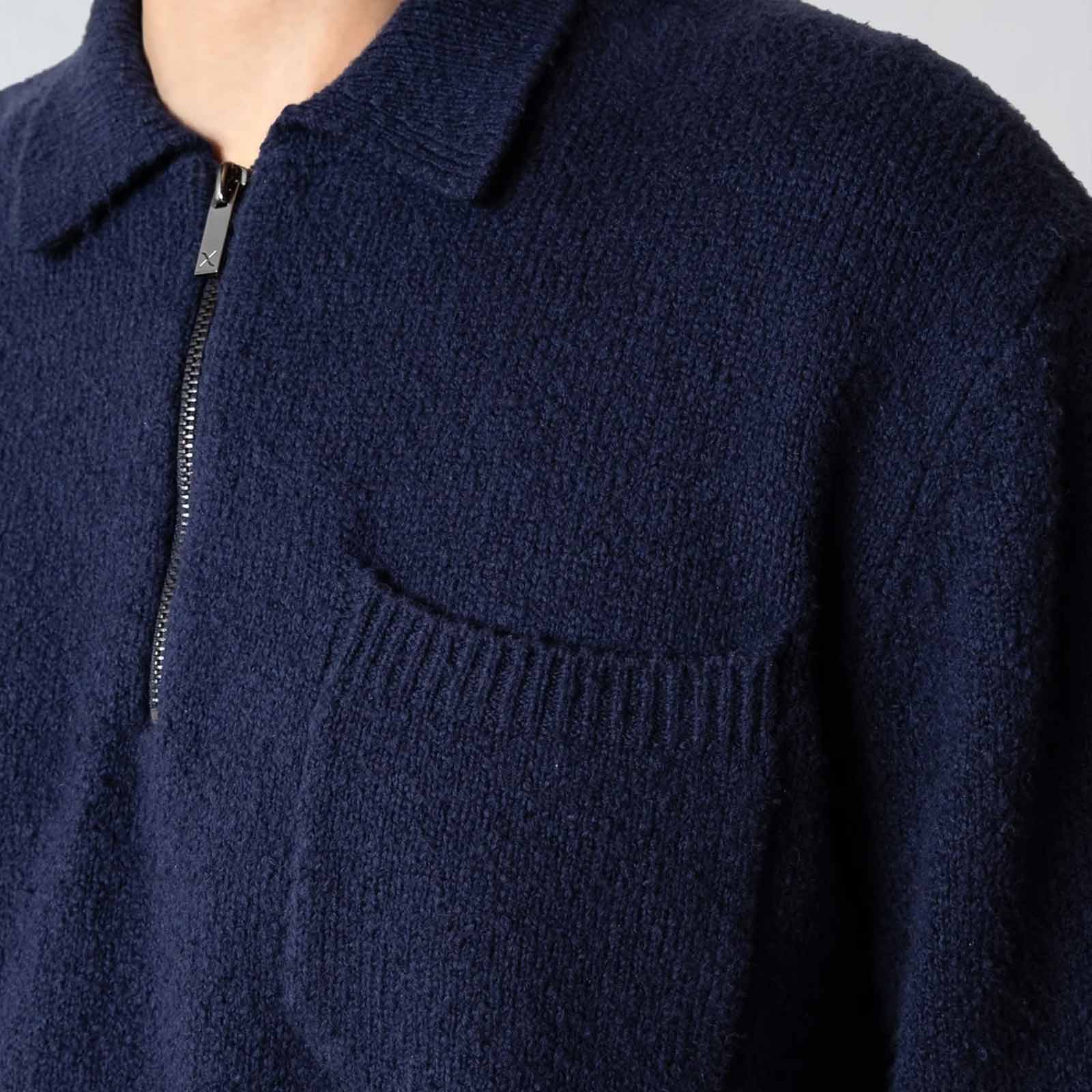 Bryan Knitted Polo navy Clean Cut Copenhagen