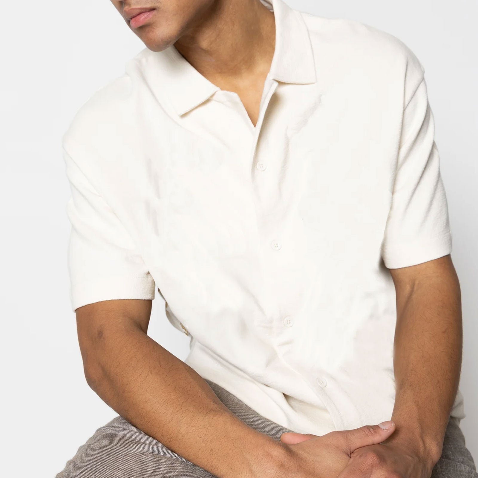 Calton Structured SS Shirt ecru Clean Cut Copenhagen