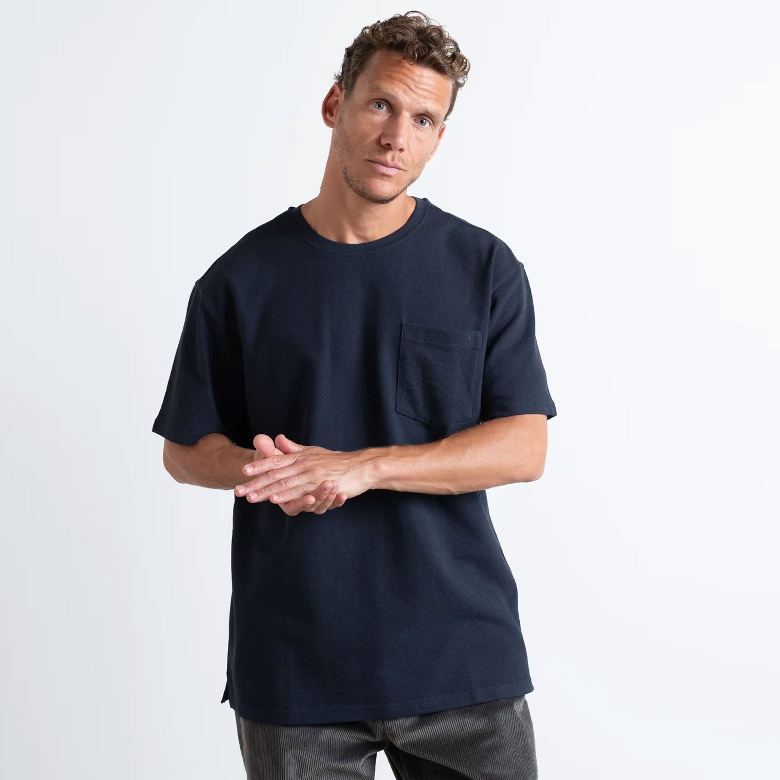 Calton Structured Tee dark navy Clean Cut Copenhagen
