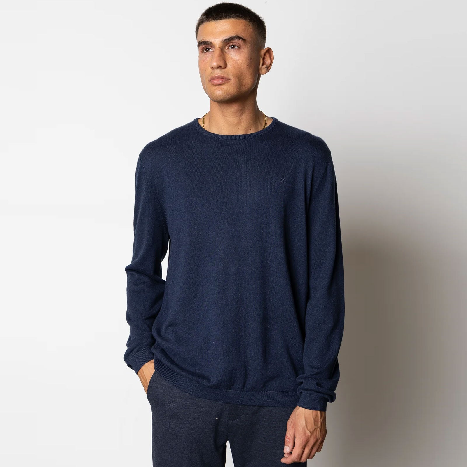 Claude Crewneck Jumper navy melange Clean Cut Copenhagen