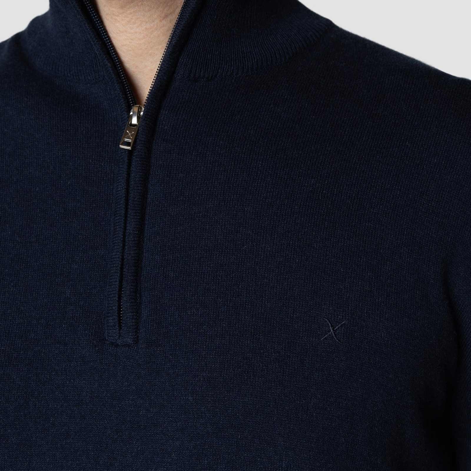 Claude Half-Zip Jumper navy melange