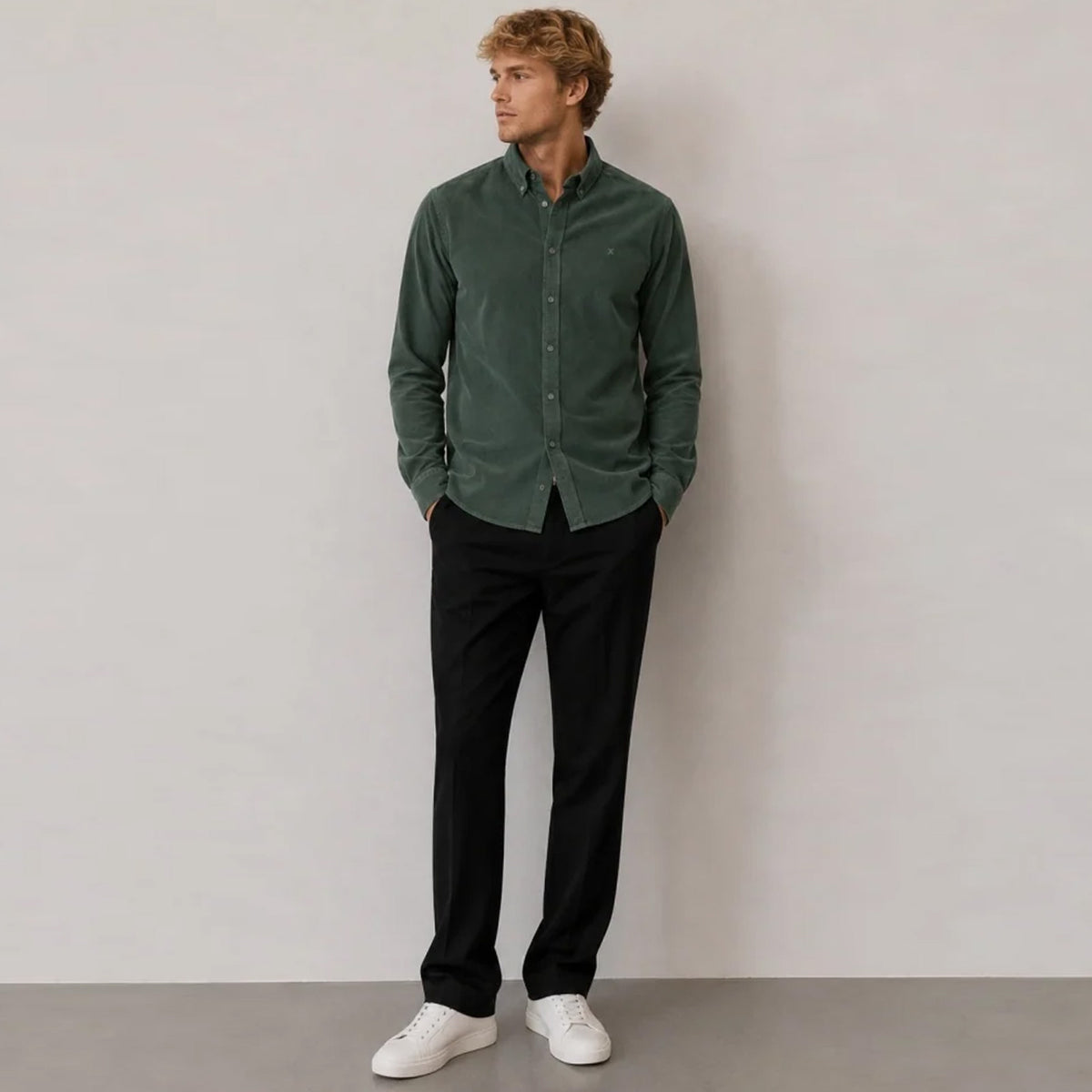 Eske Corduroy Shirt forest green