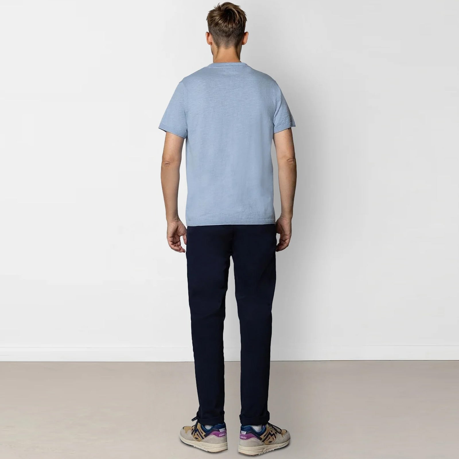 Thomas Knitted Polo T-Shirt light blue