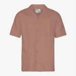 Linen Short Sleeved Shirt rosewood mist