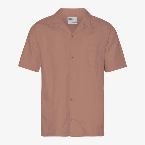 Linen Short Sleeved Shirt rosewood mist