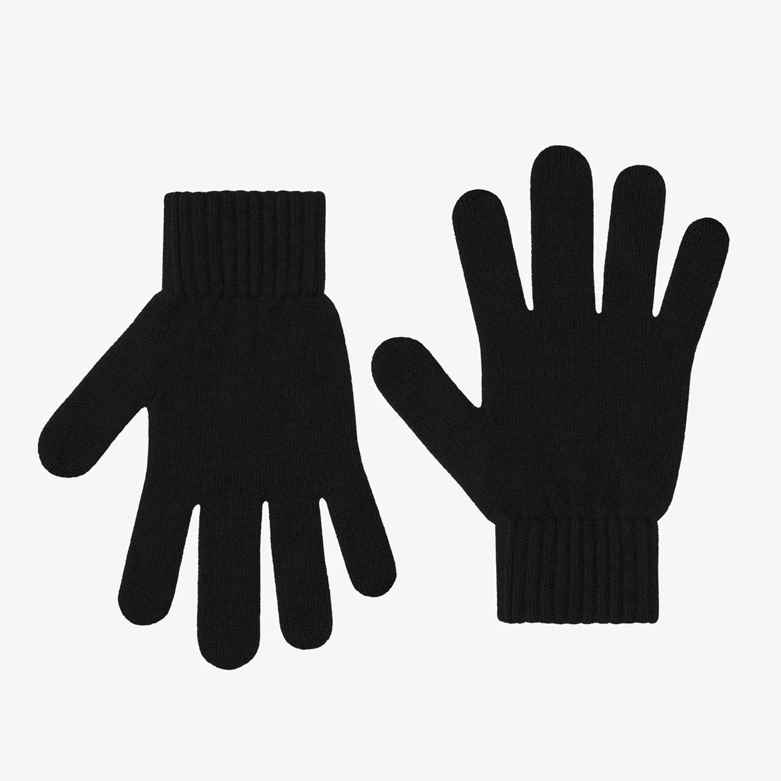Merino Wool Gloves deep black