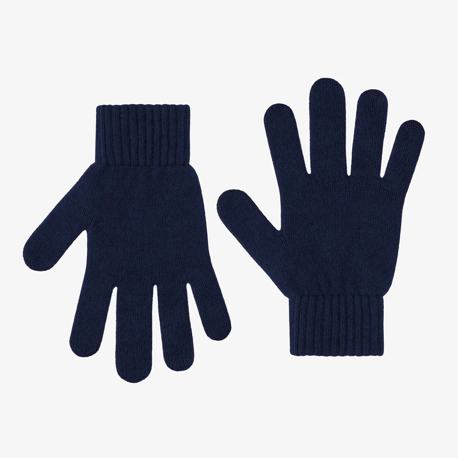 Merino Wool Gloves marine blue
