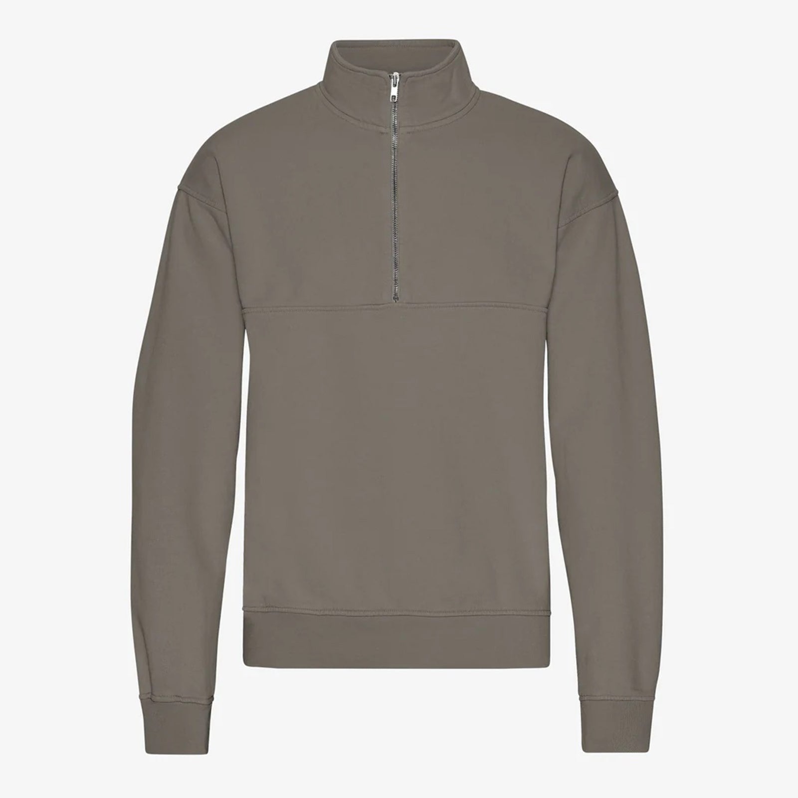 Organic Quarter Zip misty brown