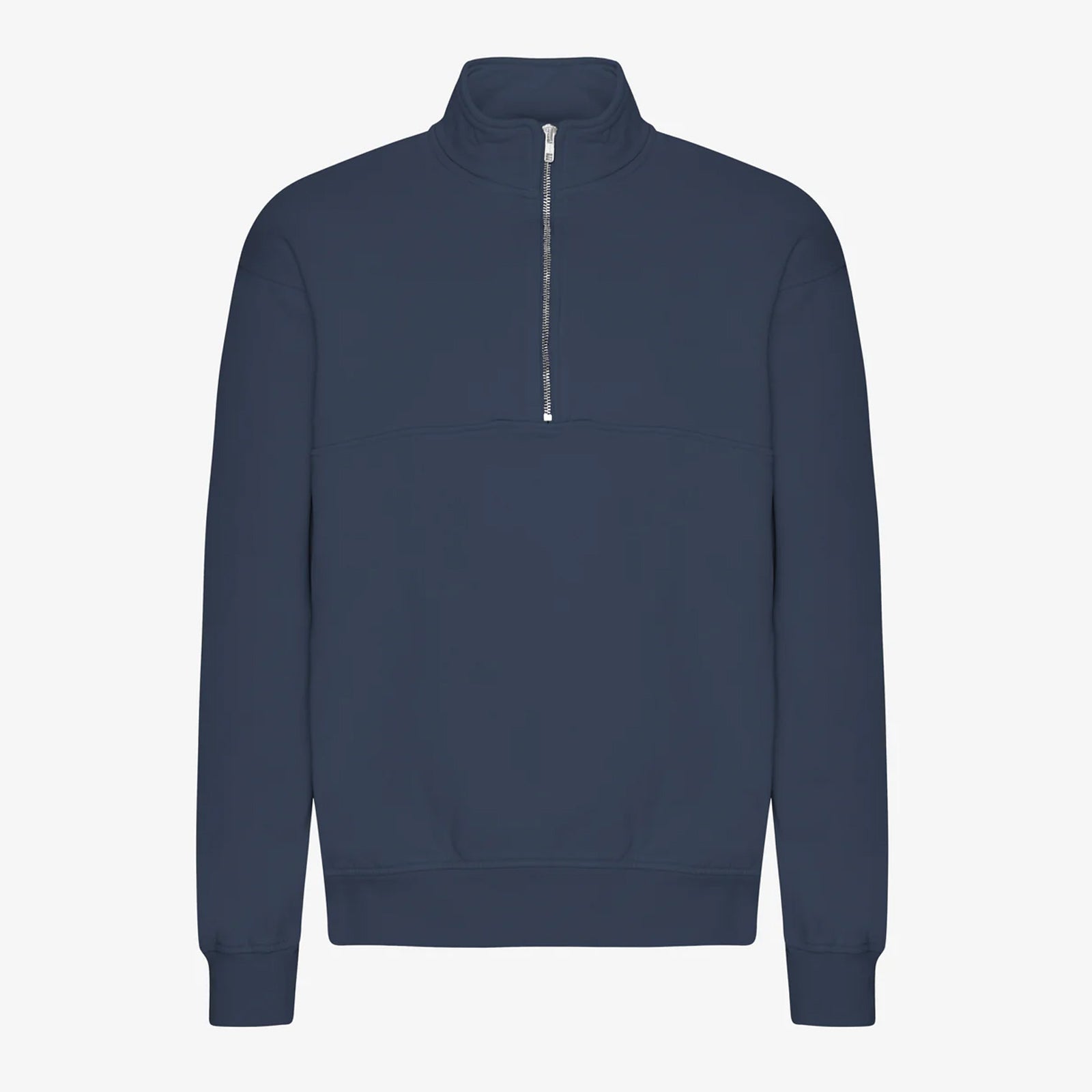 Organic Quarter Zip petrol blue