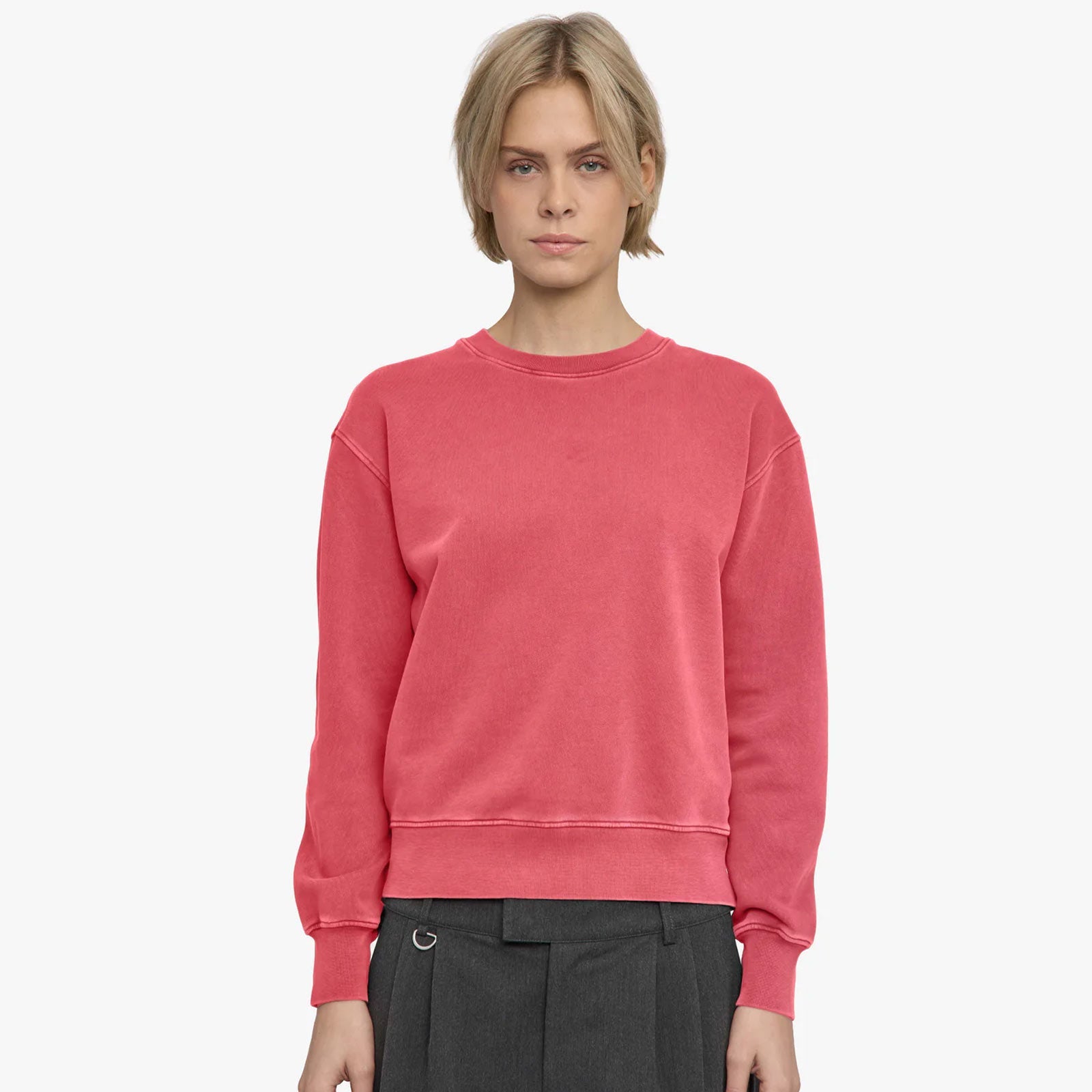 Women Classic Organic Crew faded red Colorful Standard