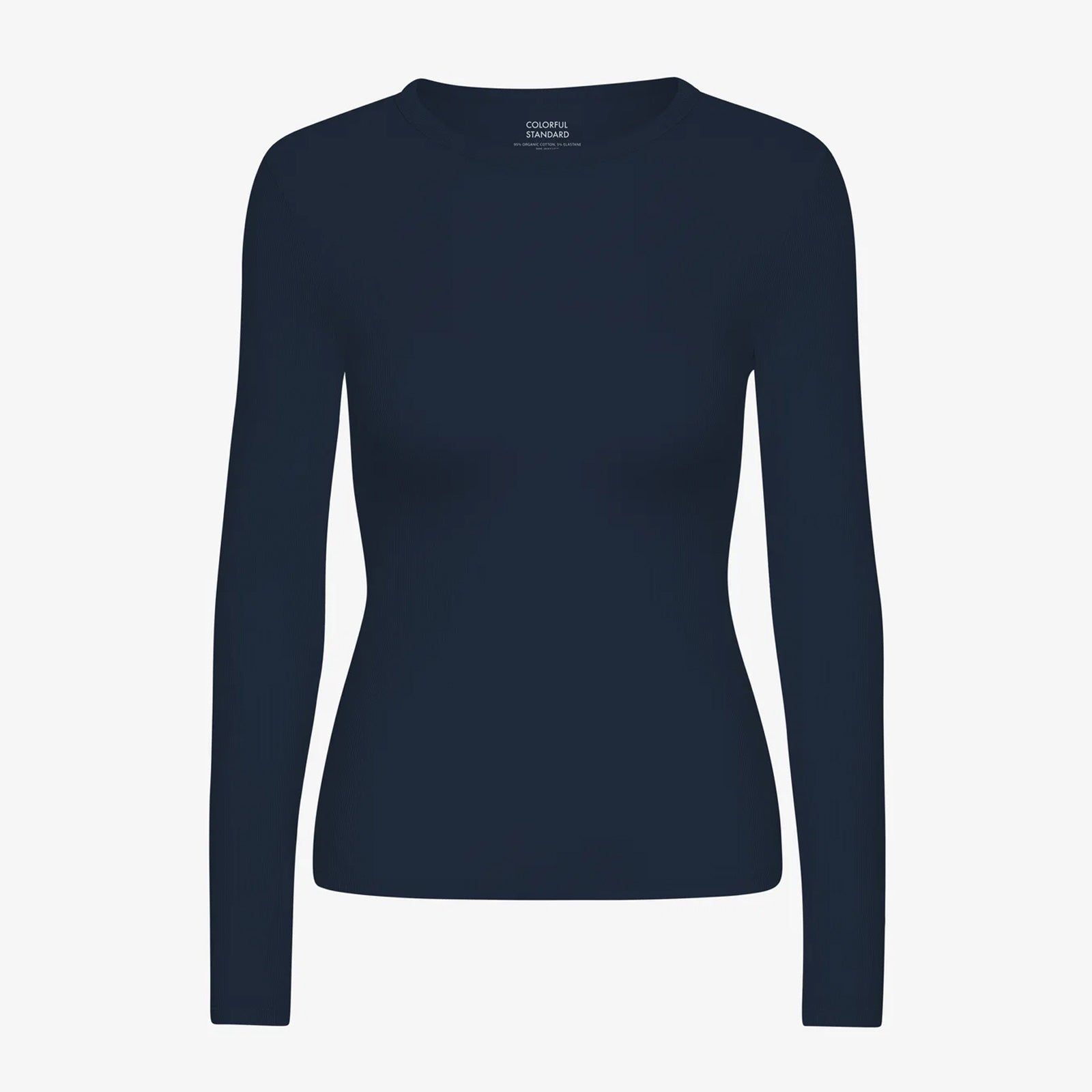 Women Organic Rib LS T-Shirt navy blue