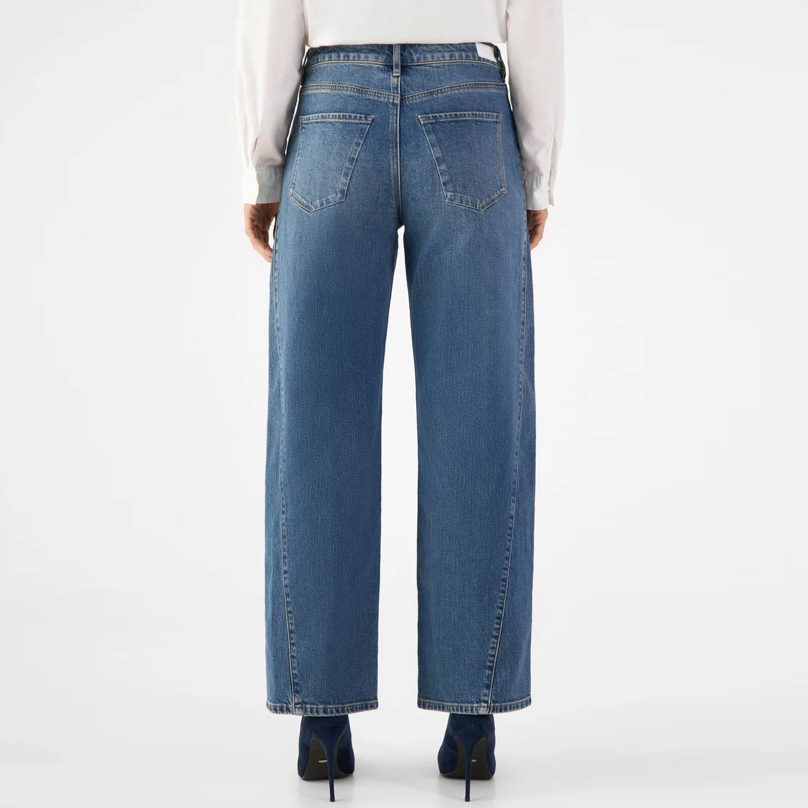 Ash Cutline Barrel Leg Jeans vintage blue Dawn Denim