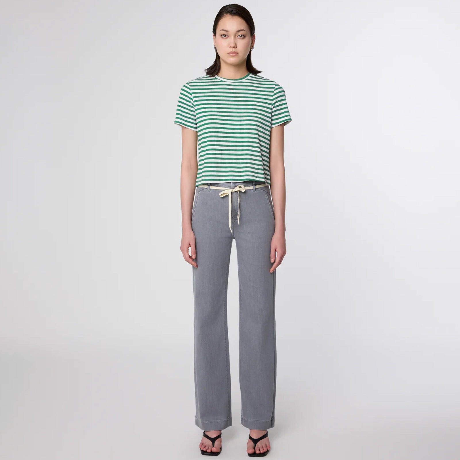 Dew French Pocket Flared Jeans cool grey Dawn Denim