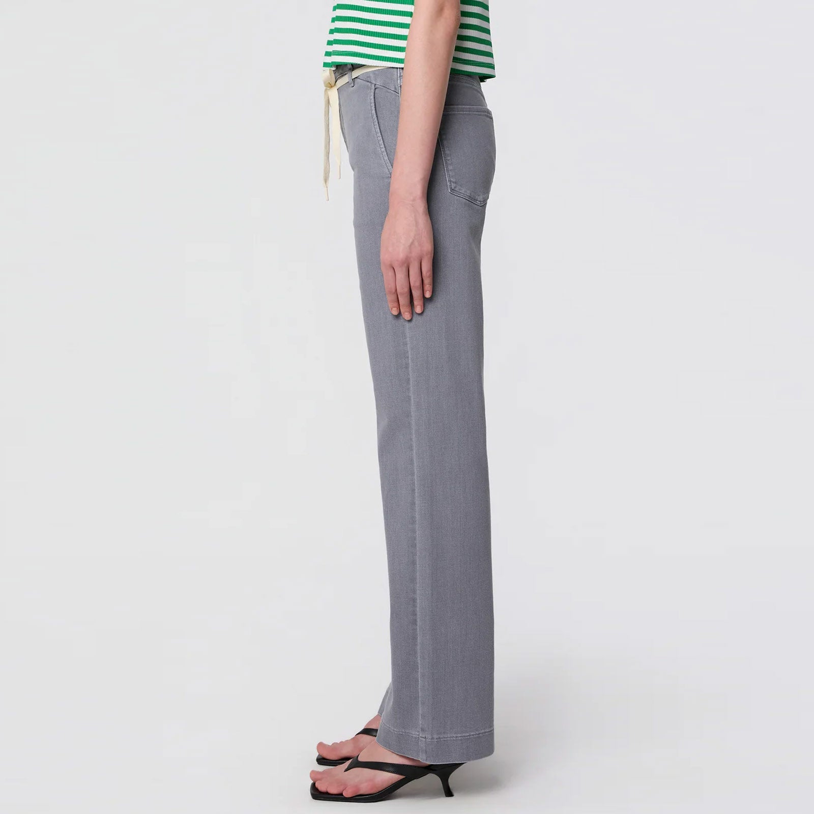 Dew French Pocket Flared Jeans cool grey Dawn Denim