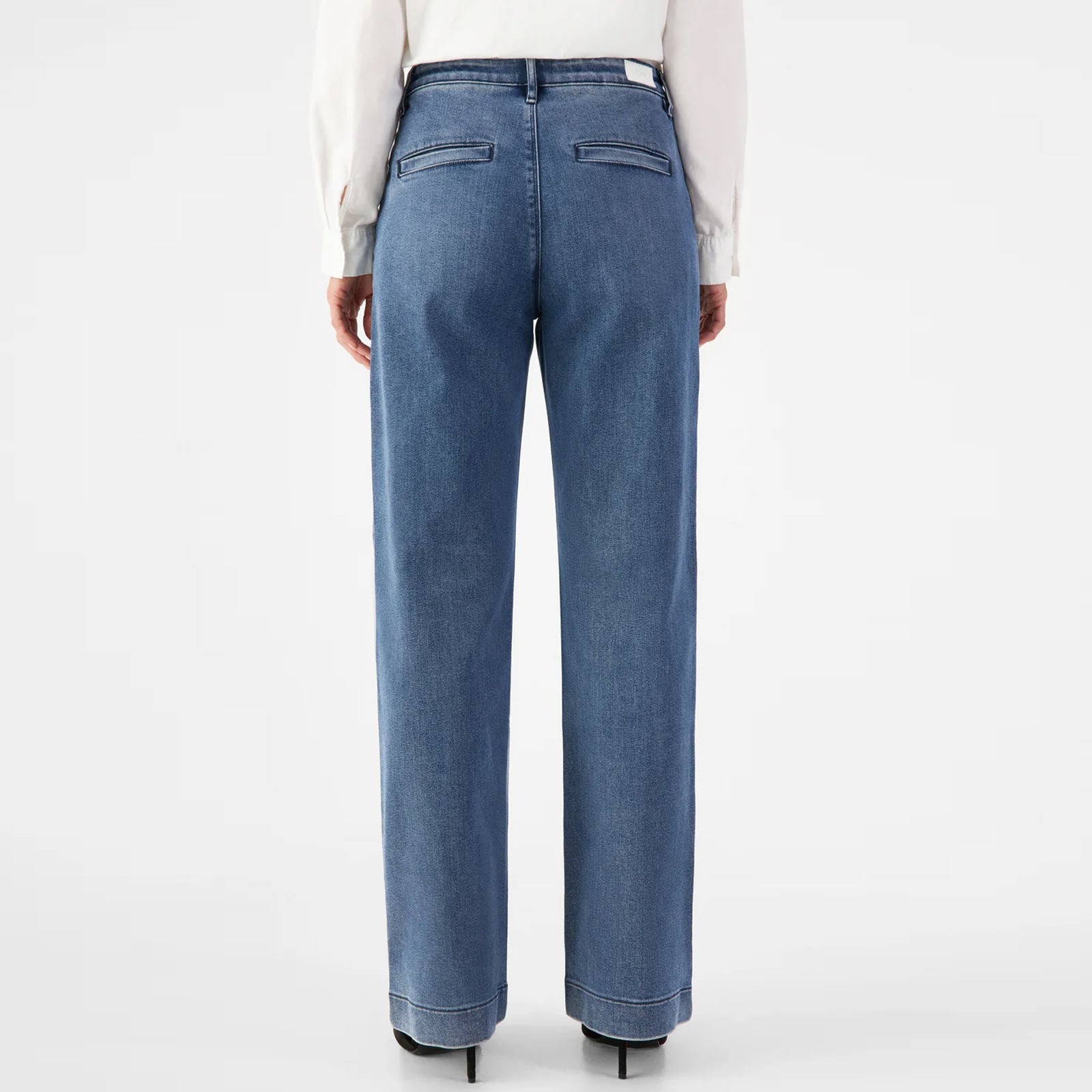 Glow Flared Soft Denim Chino medium blue Dawn Denim