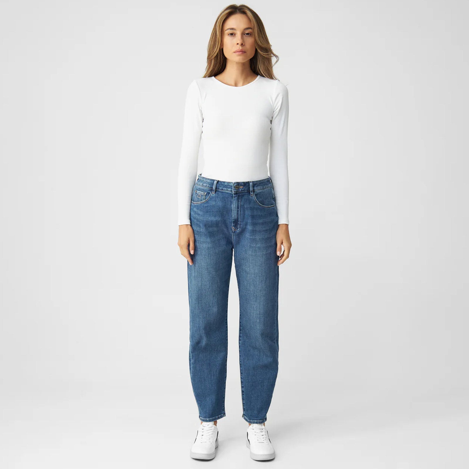 Stardust O-Shape Soft Jeans medium blue Dawn Denim