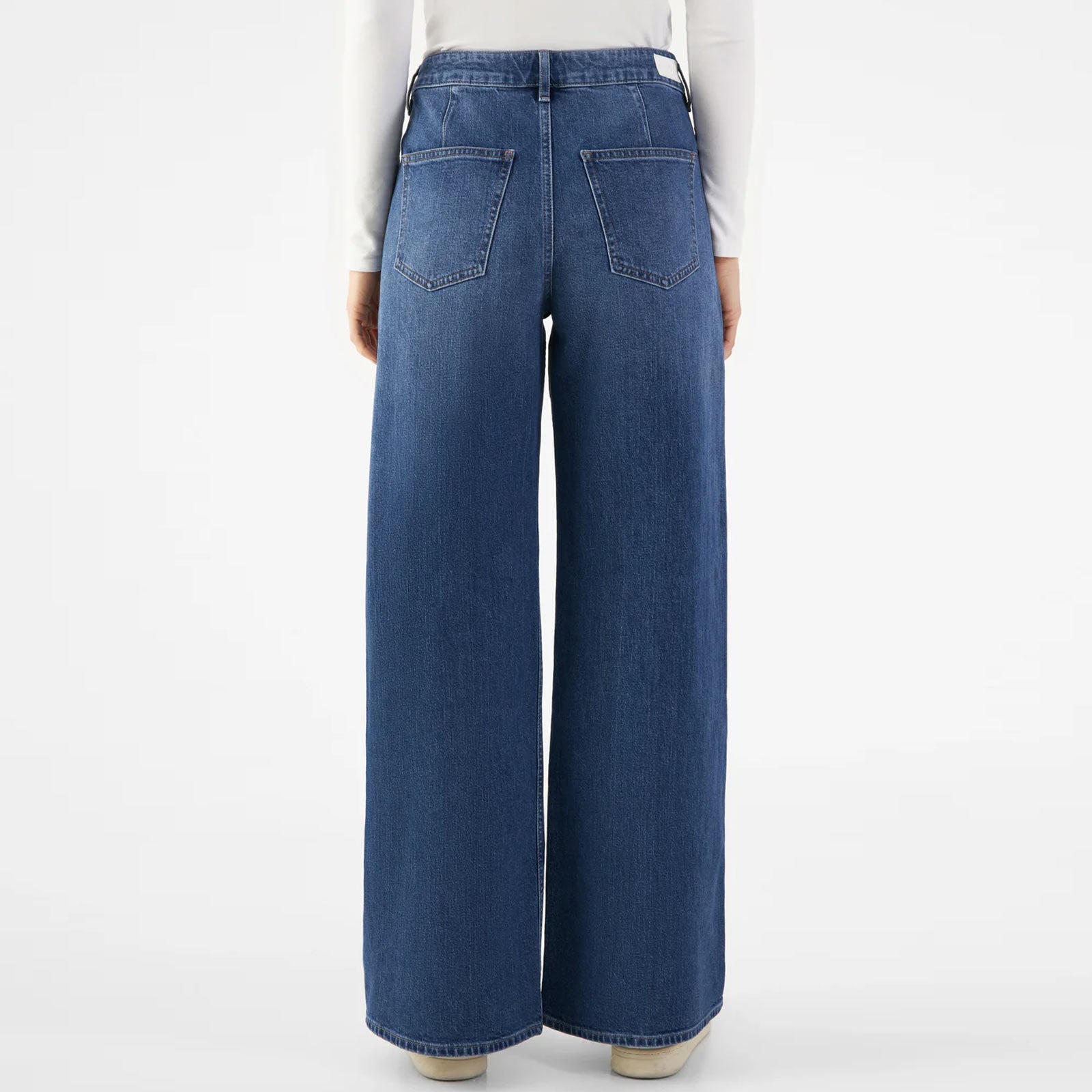 Sunny Worker Wide Leg Jeans medium blue Dawn Denim