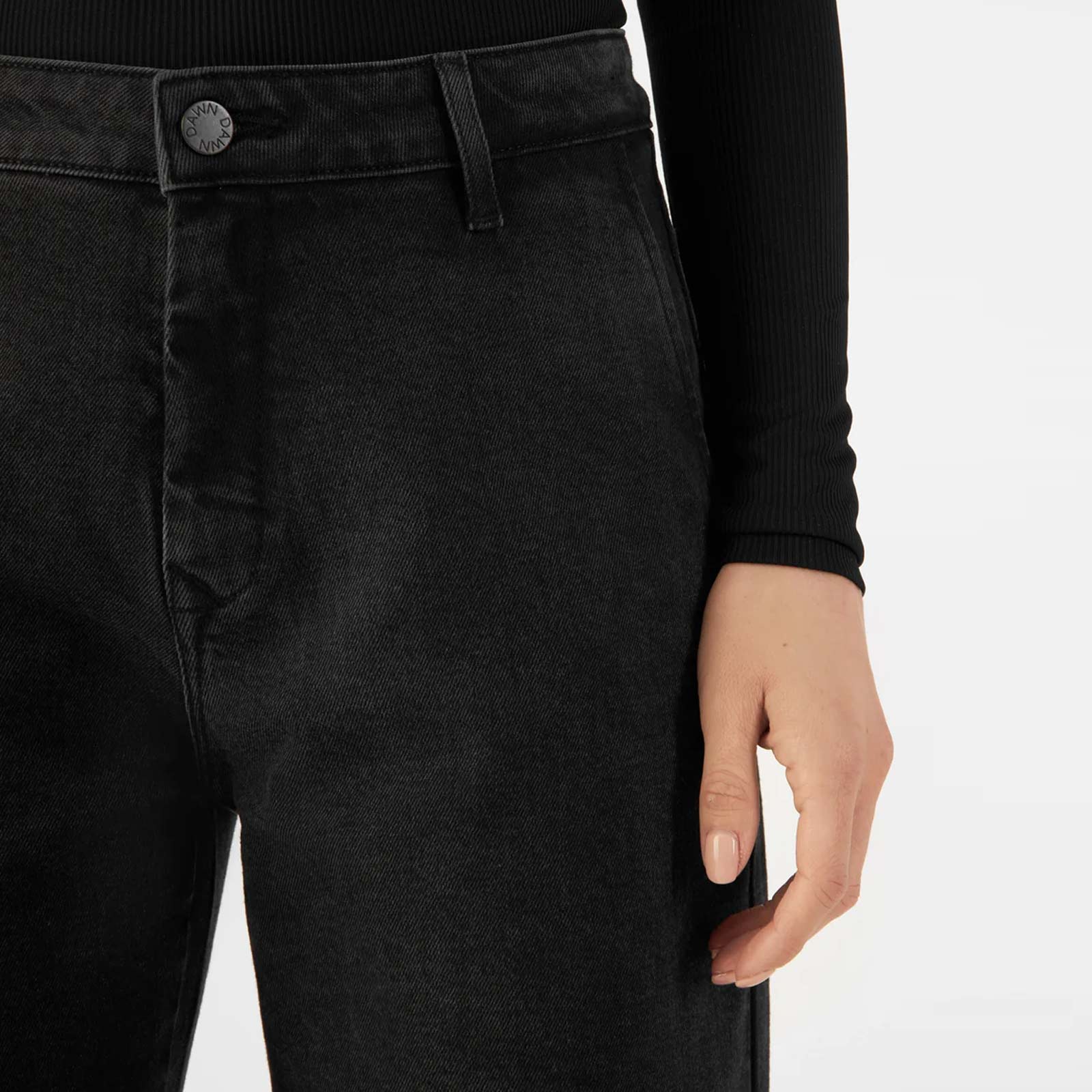 Glow Flared Soft Denim Chino vintage black Dawn Denim