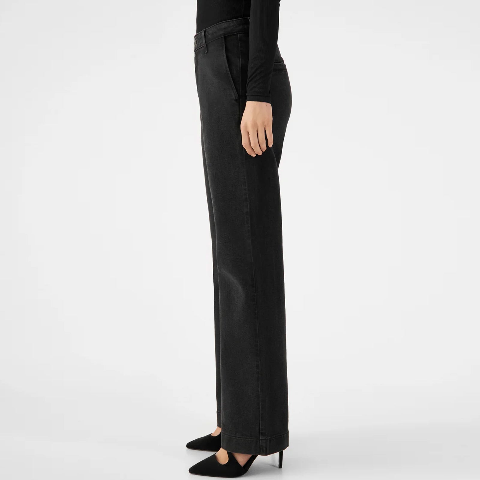 Glow Flared Soft Denim Chino vintage black Dawn Denim