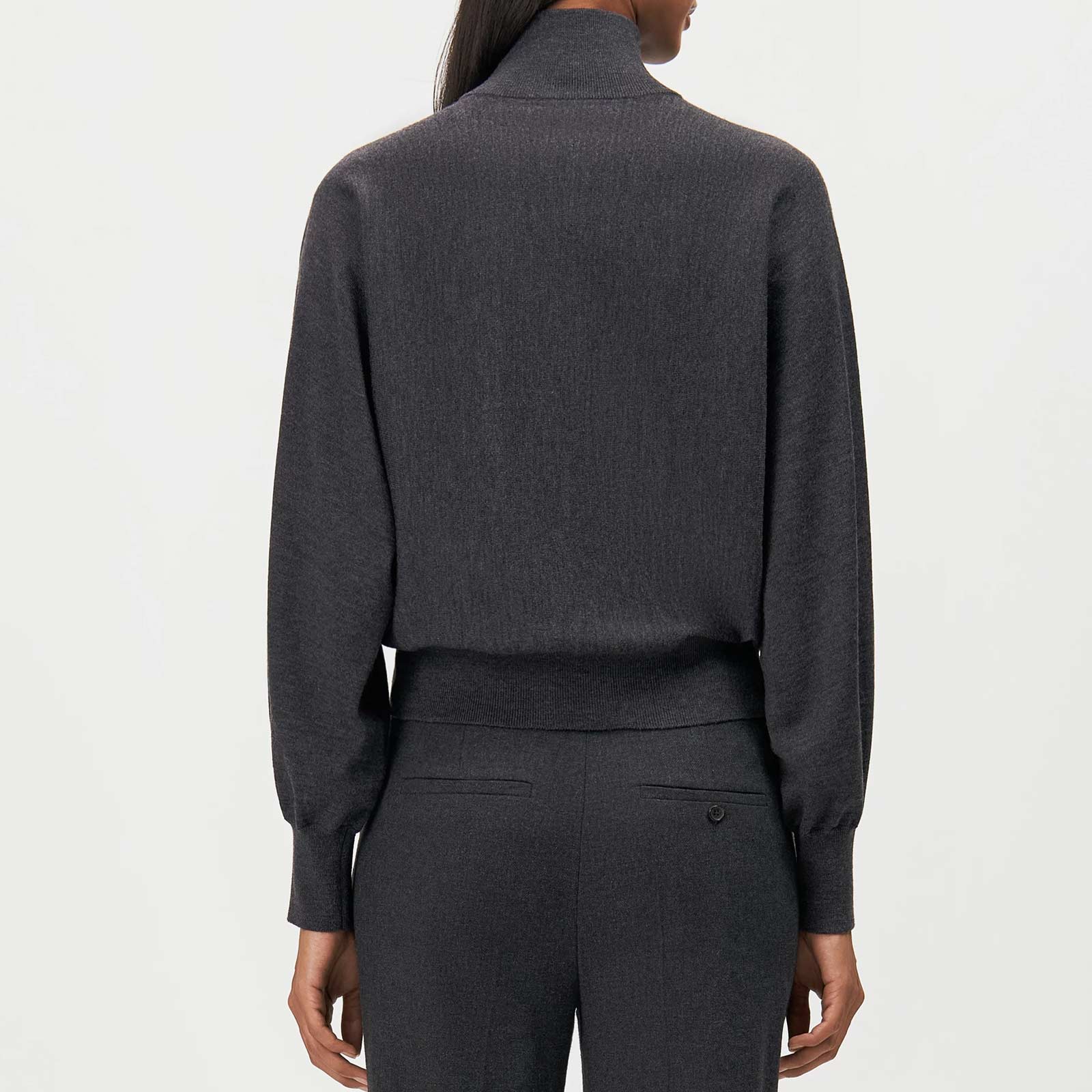 Rickay Cropped Sweater 420002 anthra melange