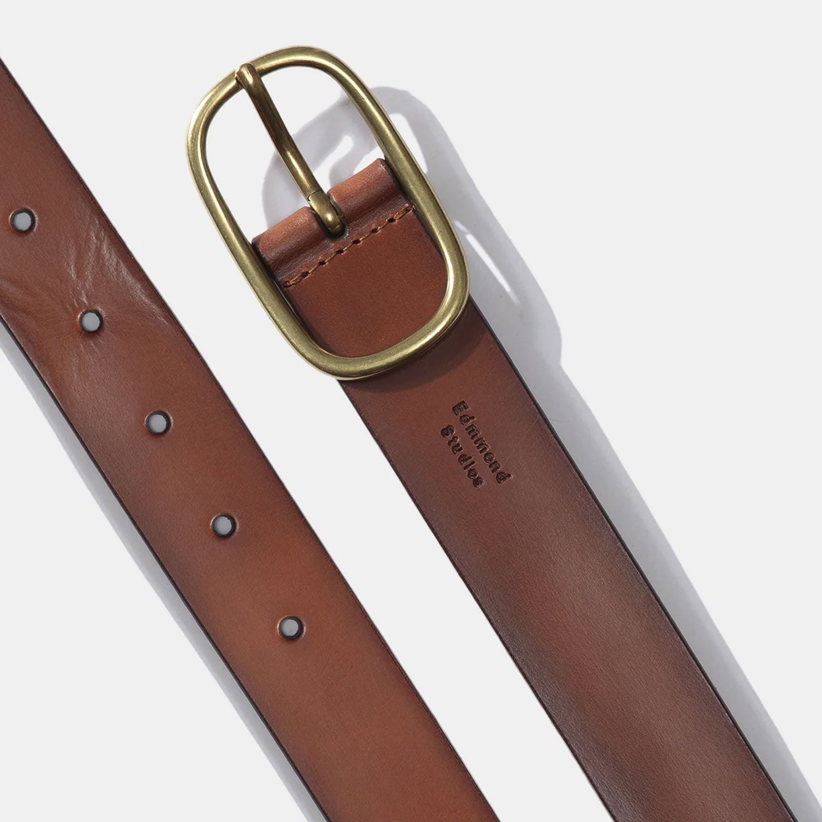 New Raw Belt plain brown Edmmond Studios