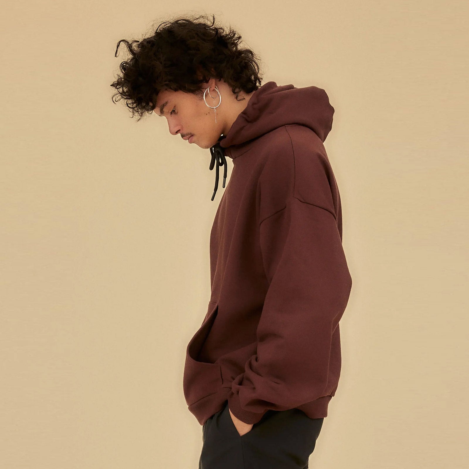 EDO Organic Hoodie plum wood