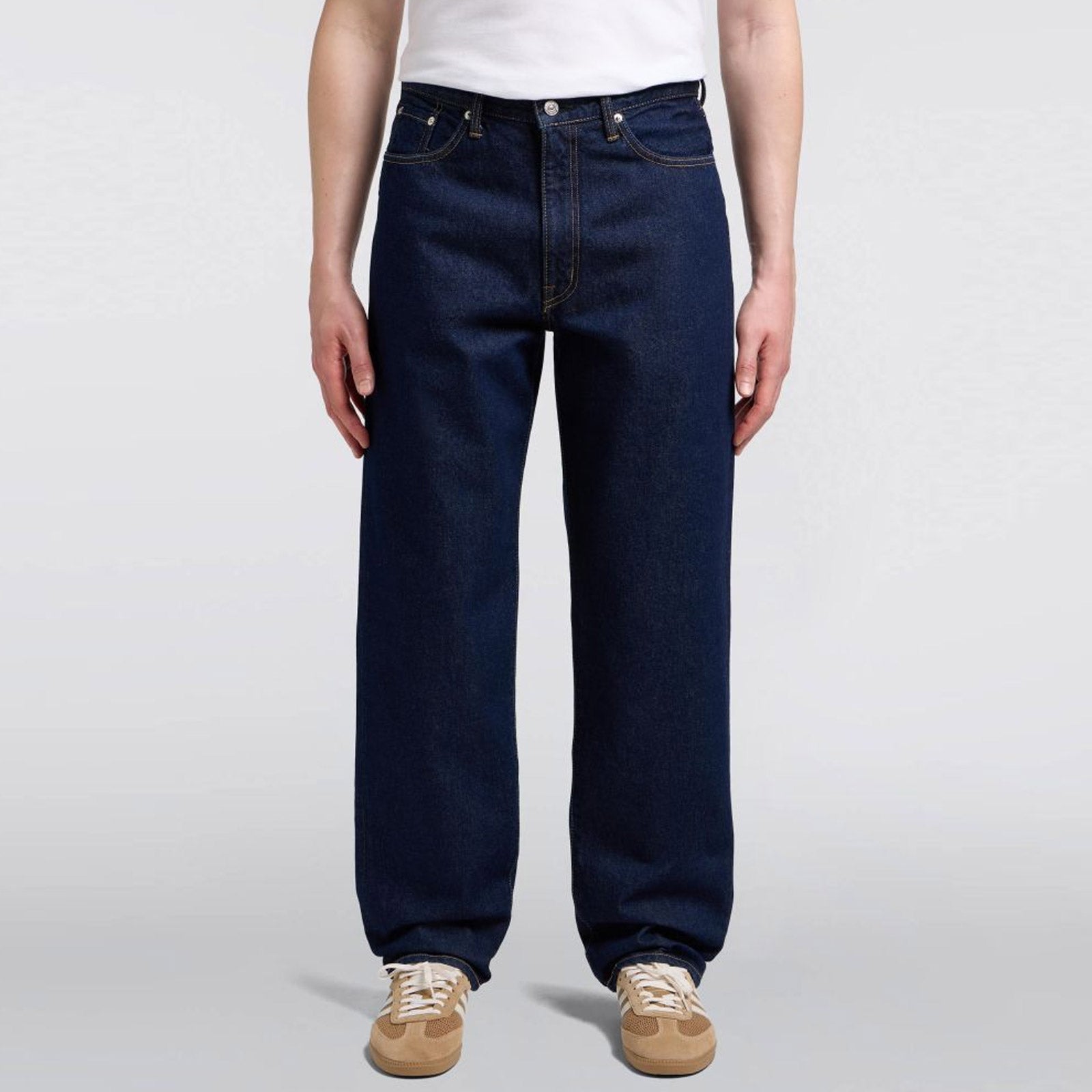 Loose Fit Kaihara Openend Denim 12 oz blue rinsed