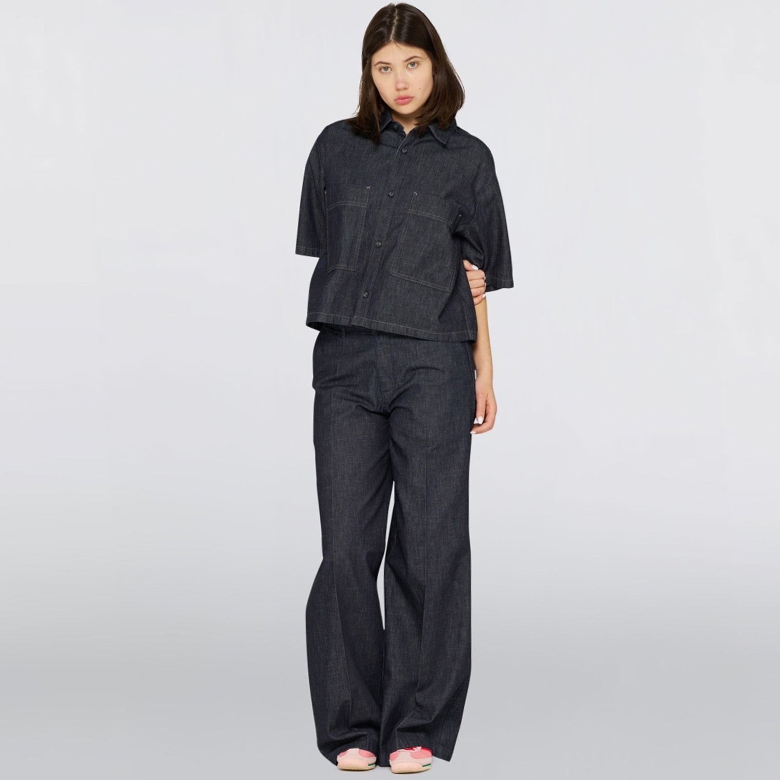 W' Delme S/S Shirt blue rinsed Edwin Jeans