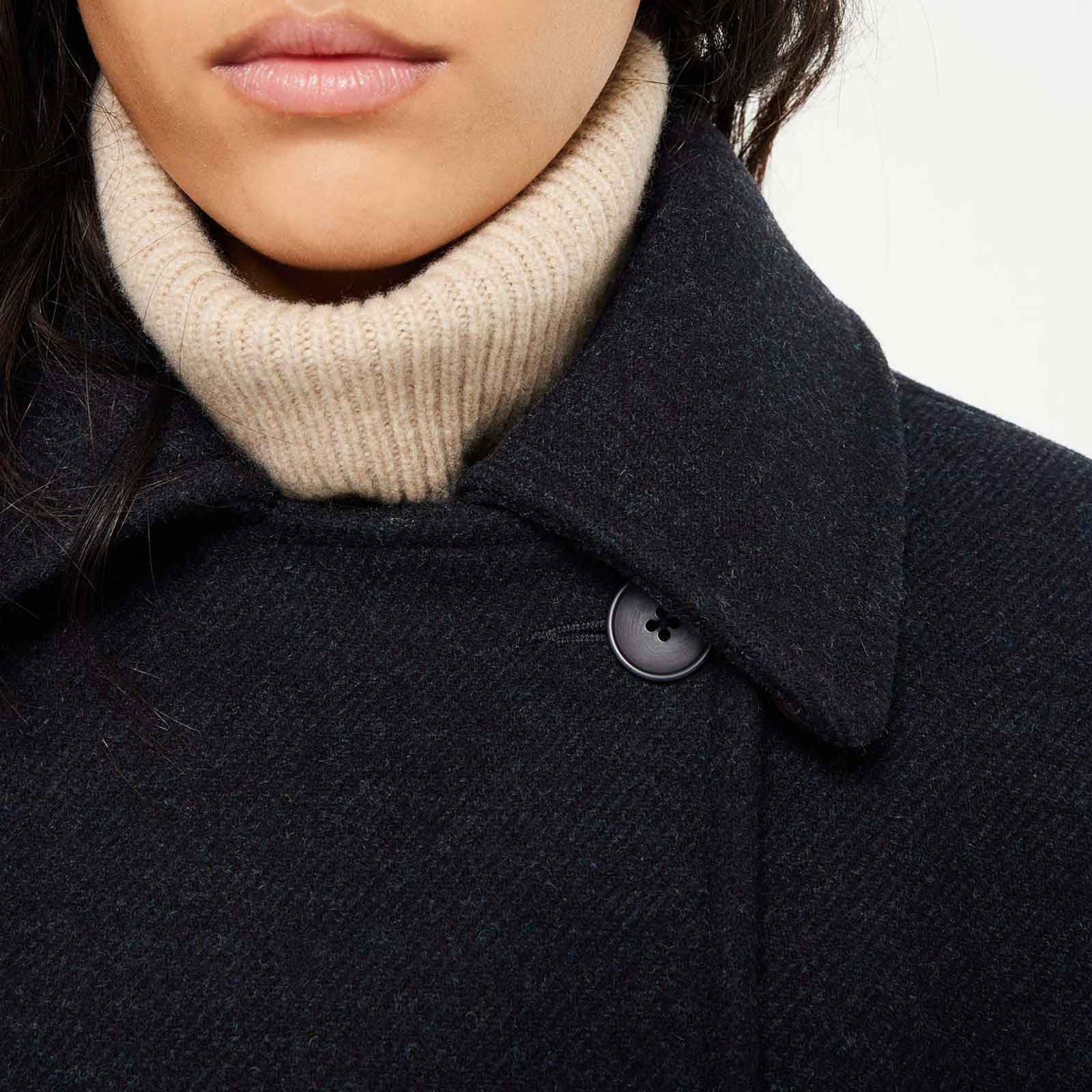 Milleah Wool Coat navy melange Elvine