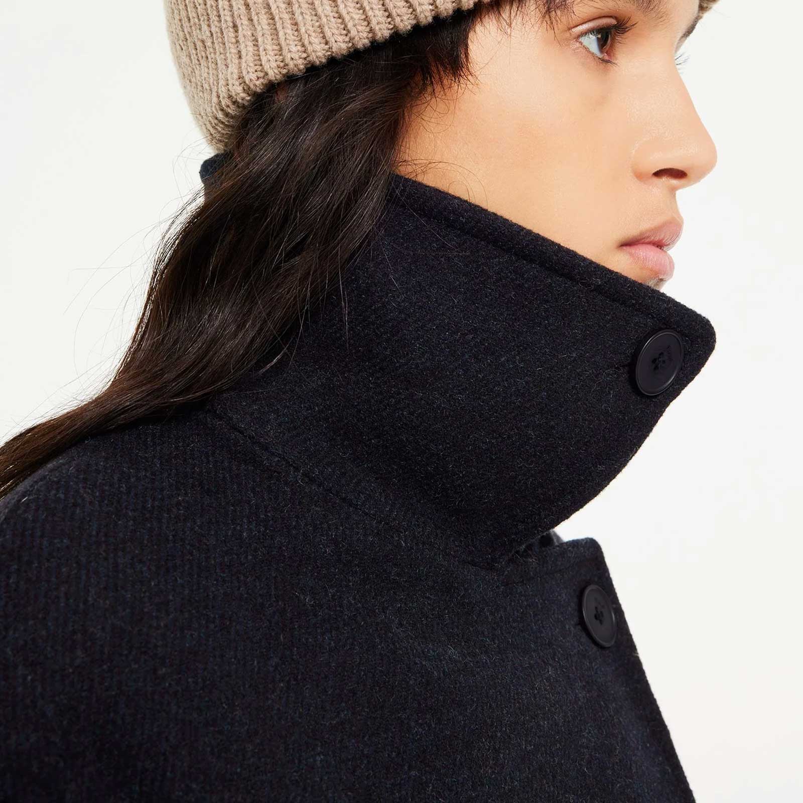 Milleah Wool Coat navy melange Elvine