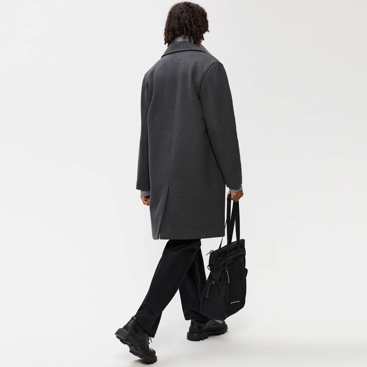 Yonatan Wool Coat dark grey mel