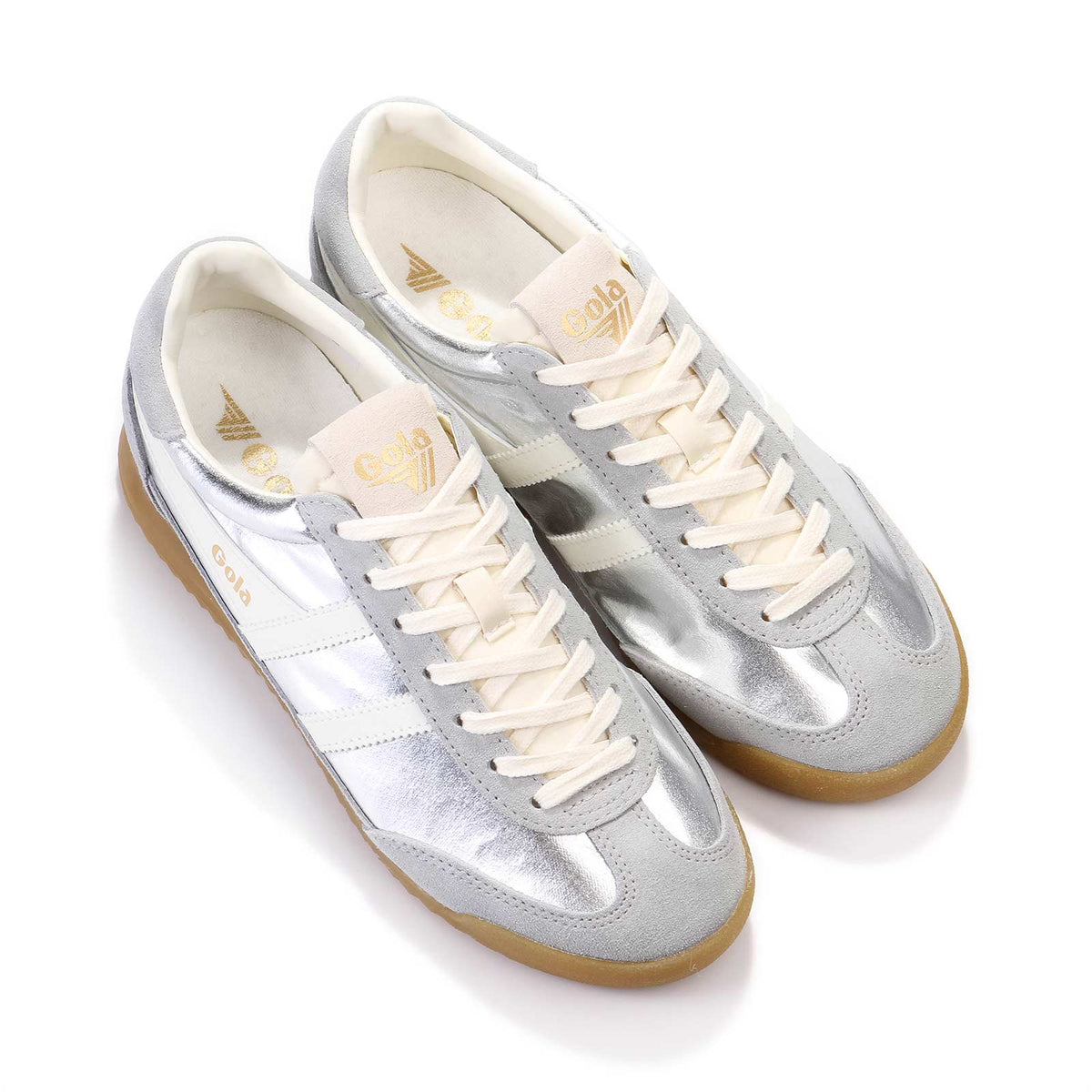 Firefly Metallic Trainers silver/off white