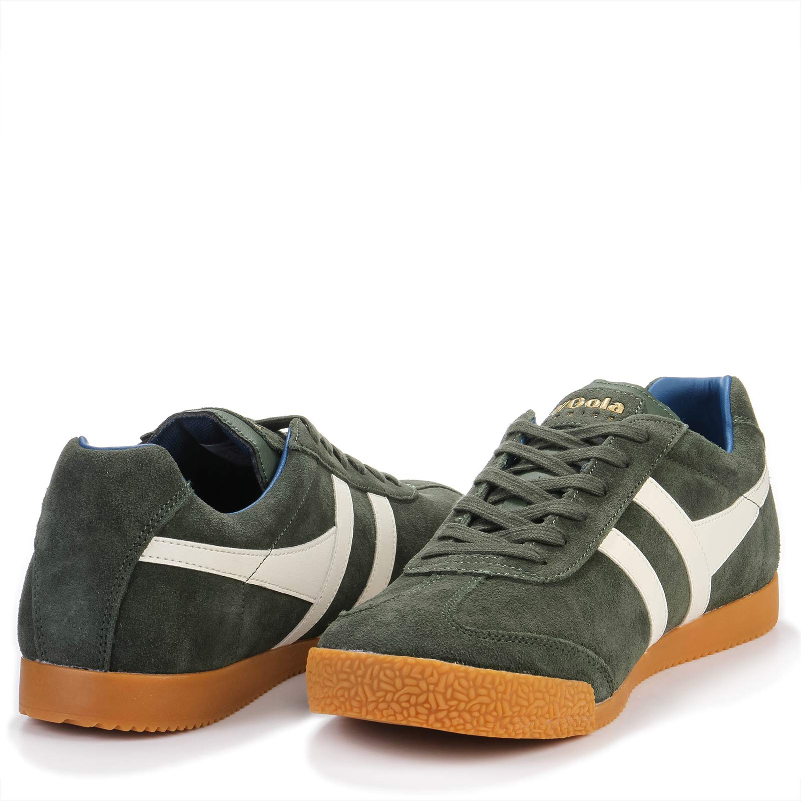Harrier Suede dark khaki/off white/marine blue Gola