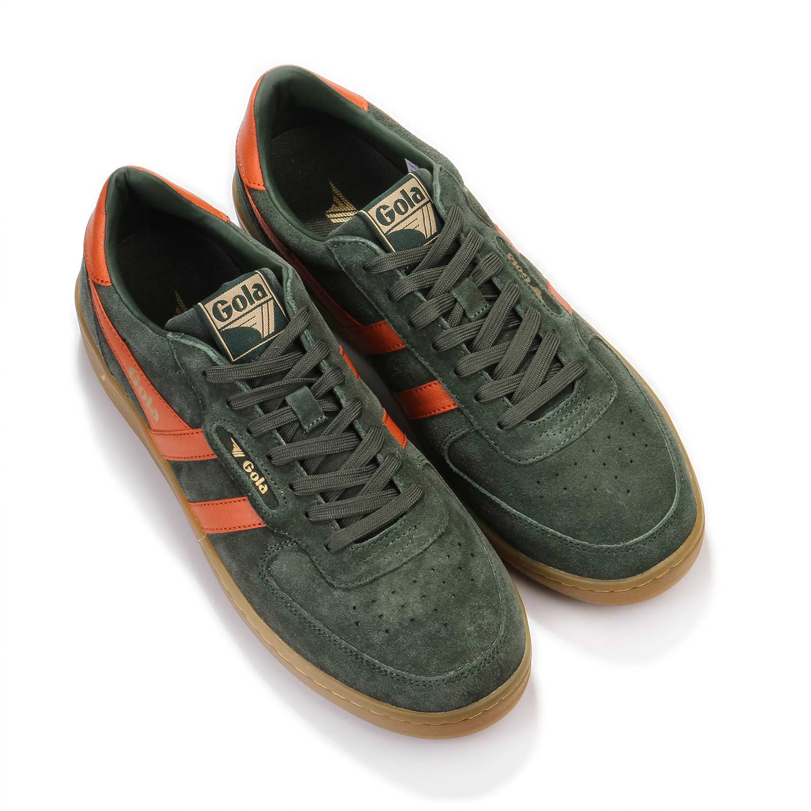 Hawk Suede ´86 Trainer dark khaki/moody orange/gum Gola