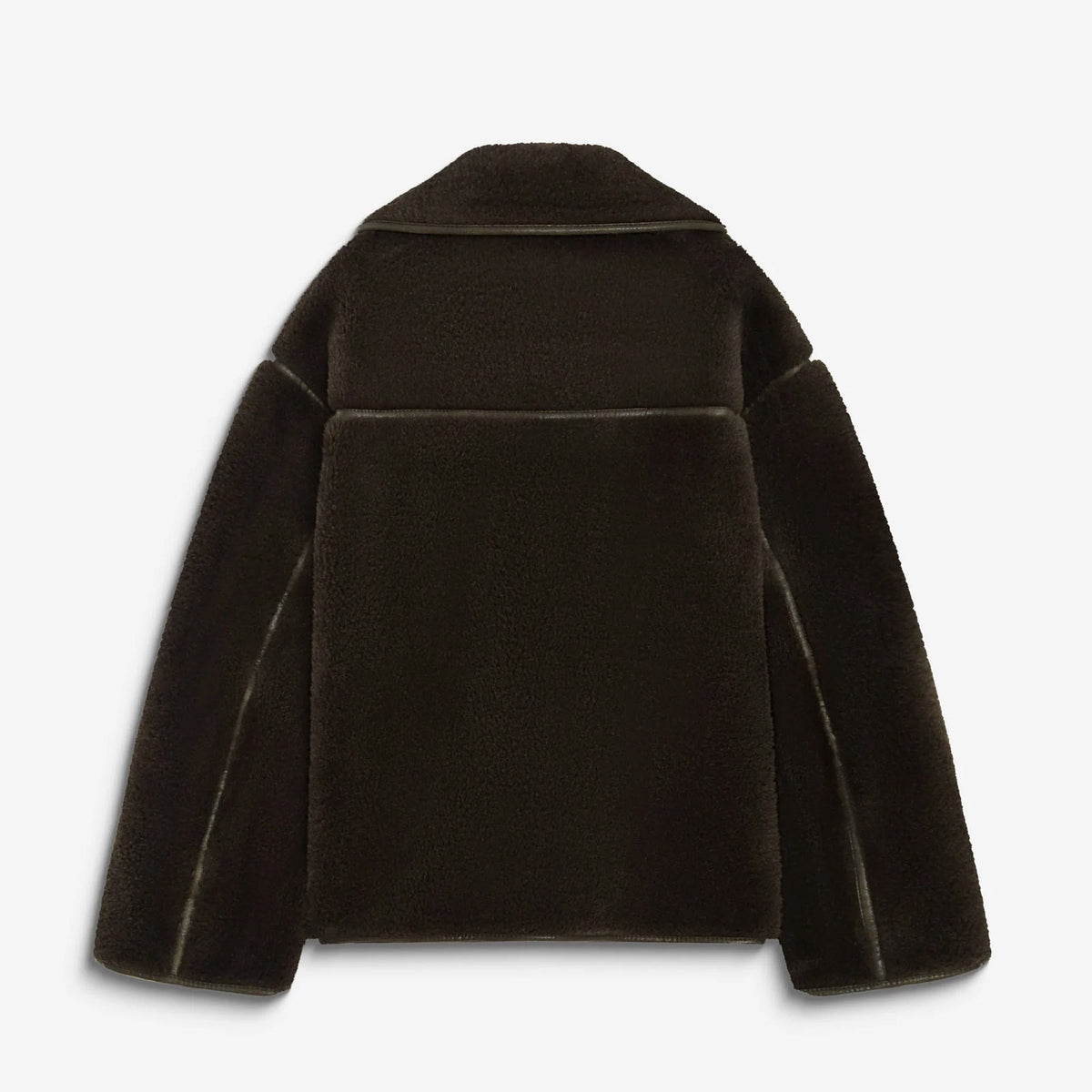 Amelio Oversized Buttoned Faux-Fur Coat kaki