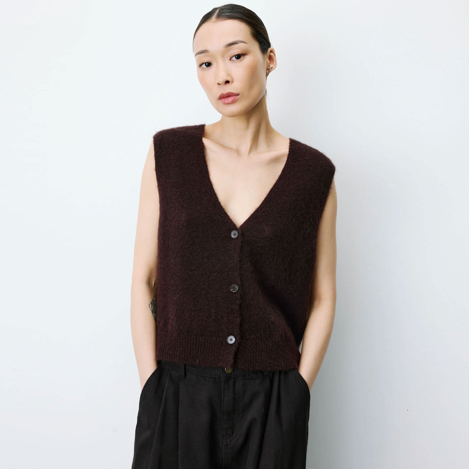 Nars Sleeveless Cardigan chocolat