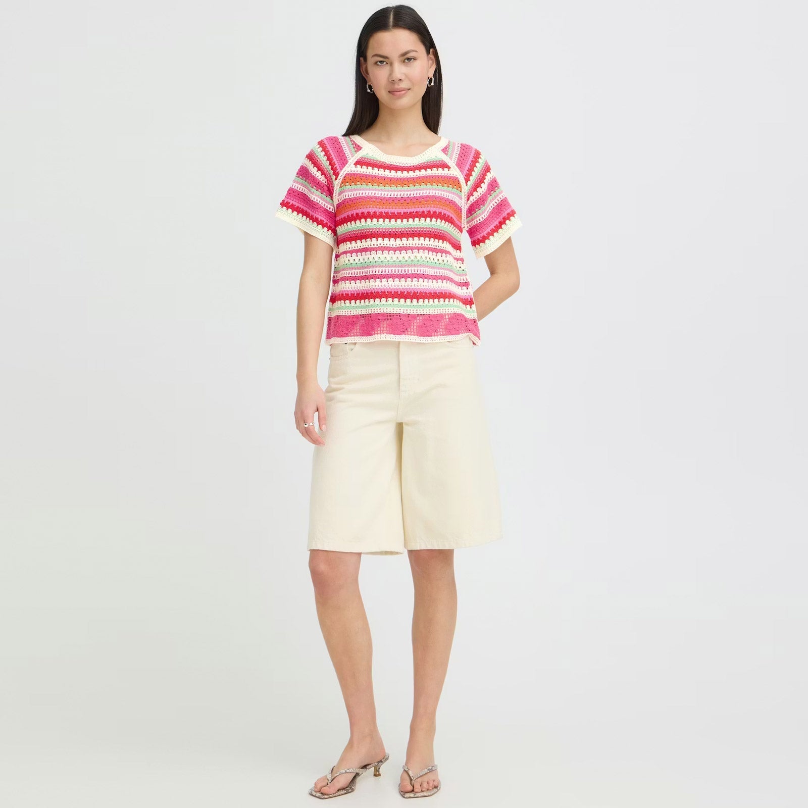 IHBandie Crochet Jumper multicolor stripe ICHI
