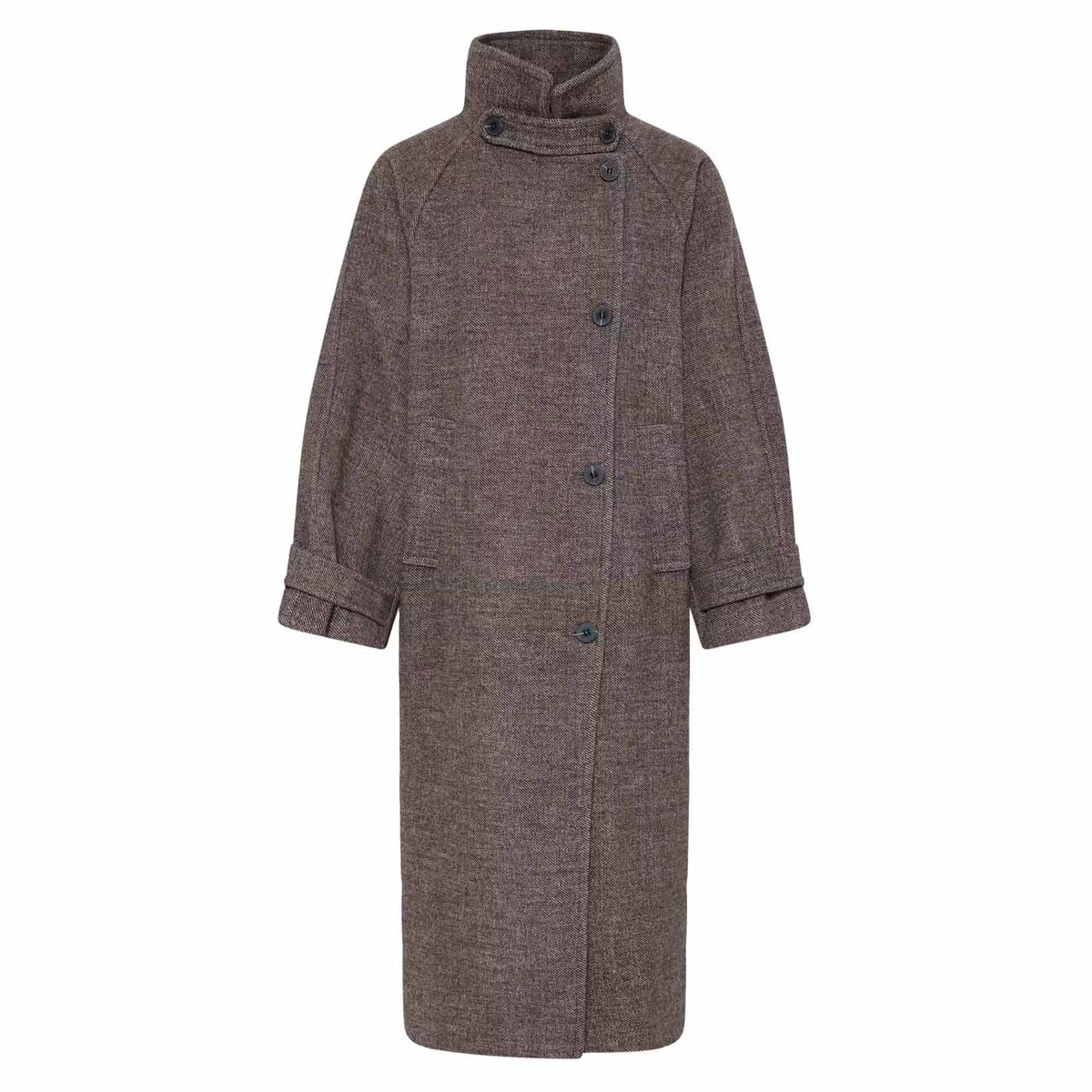 IHGaziva Coat chocolate brown melange