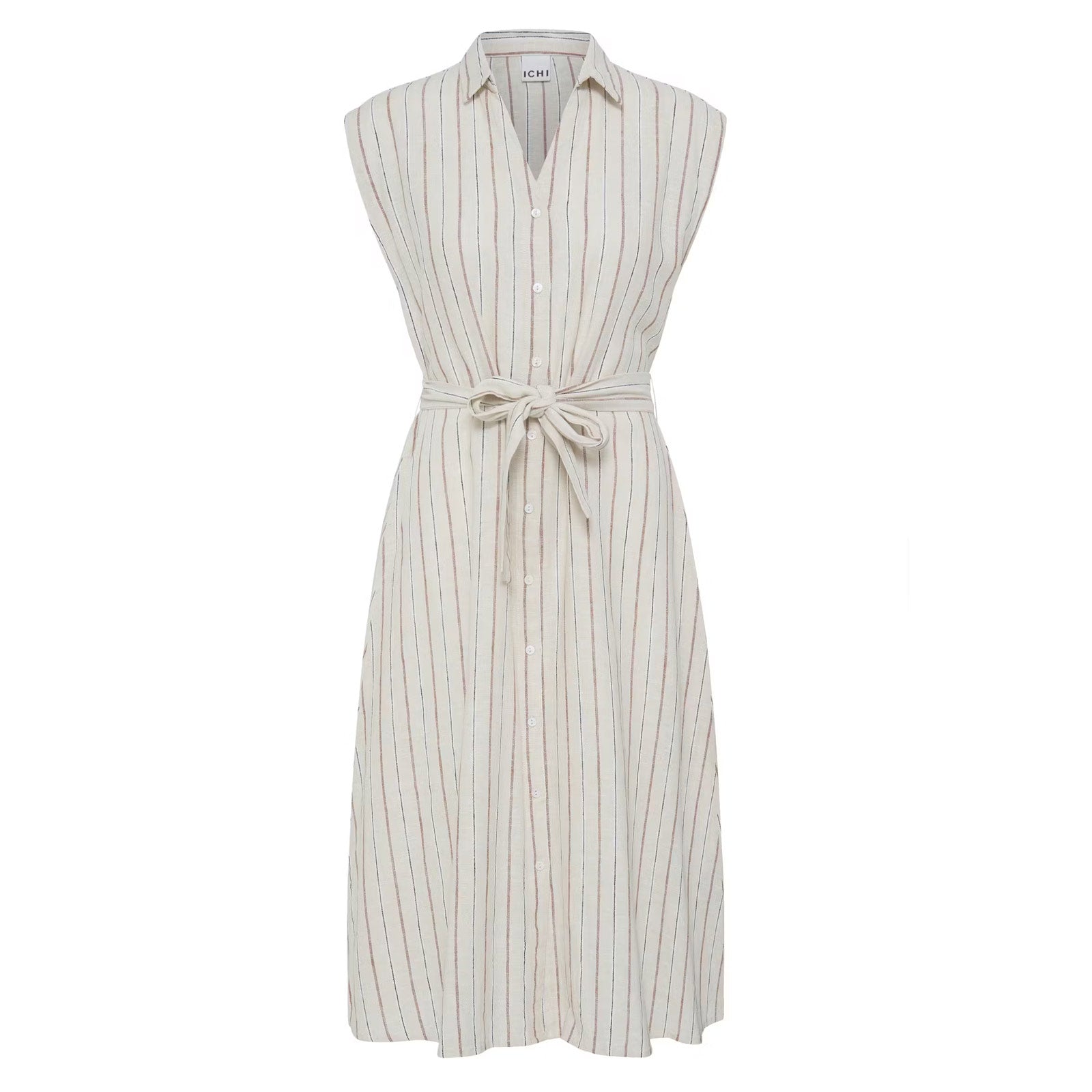 IHLinno DR3 Dress brown stripe ICHI