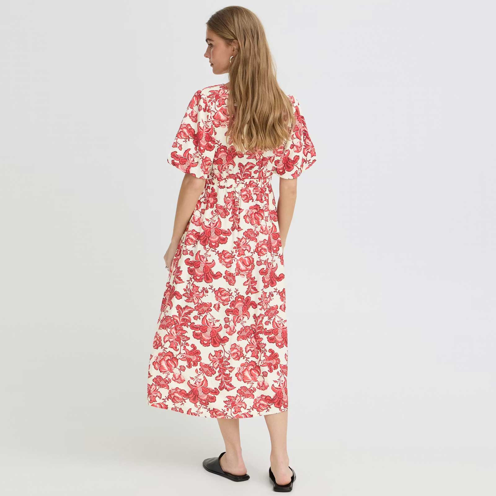 IHVilgis Dress red floral print ICHI