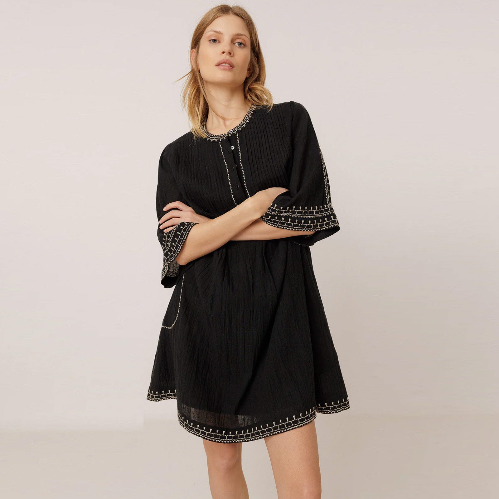 Cotton Dress negro INDI&COLD