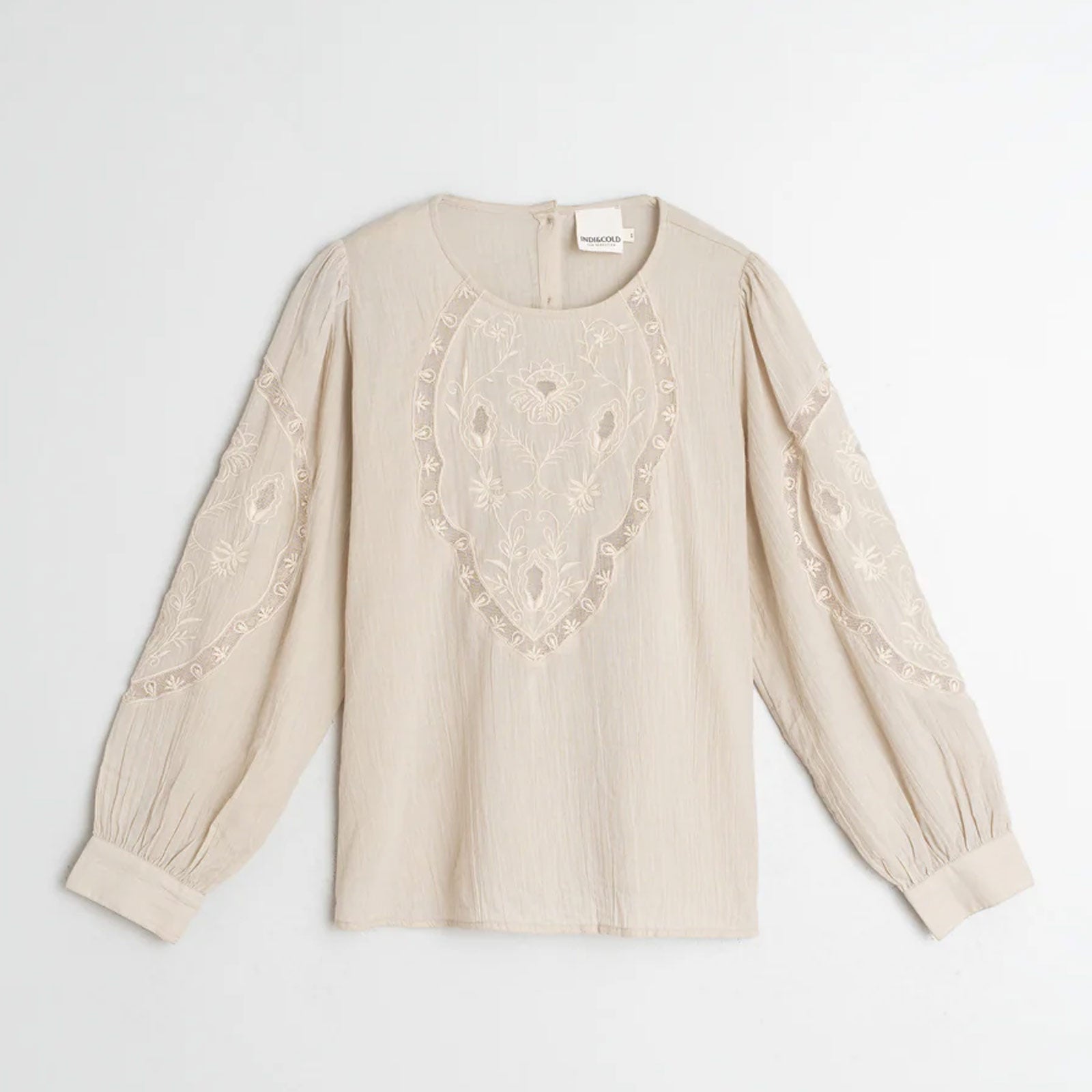 Embroidery Cotton Blouse piedra INDI&COLD