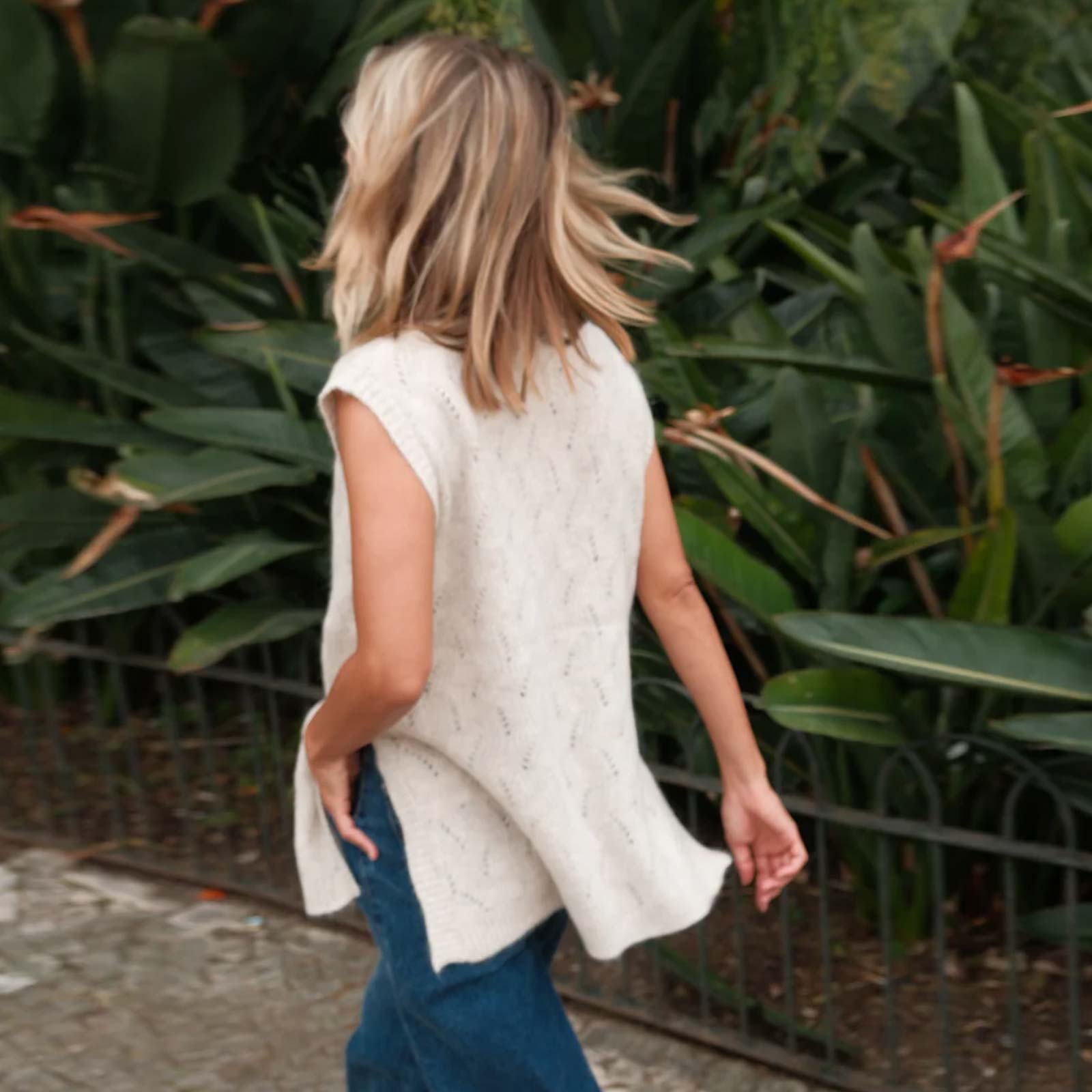 Knit Vest crudo INDI&COLD