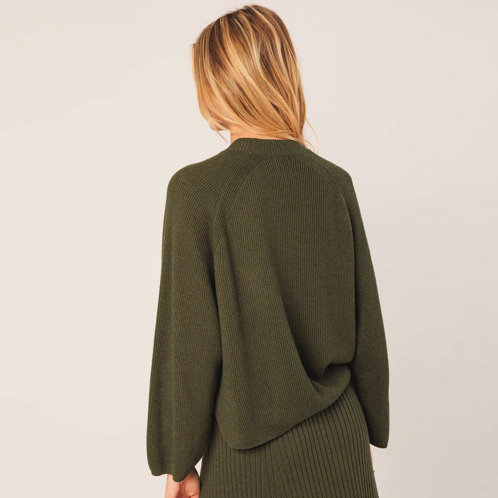 Wool Knit Jumper khaki INDI&COLD