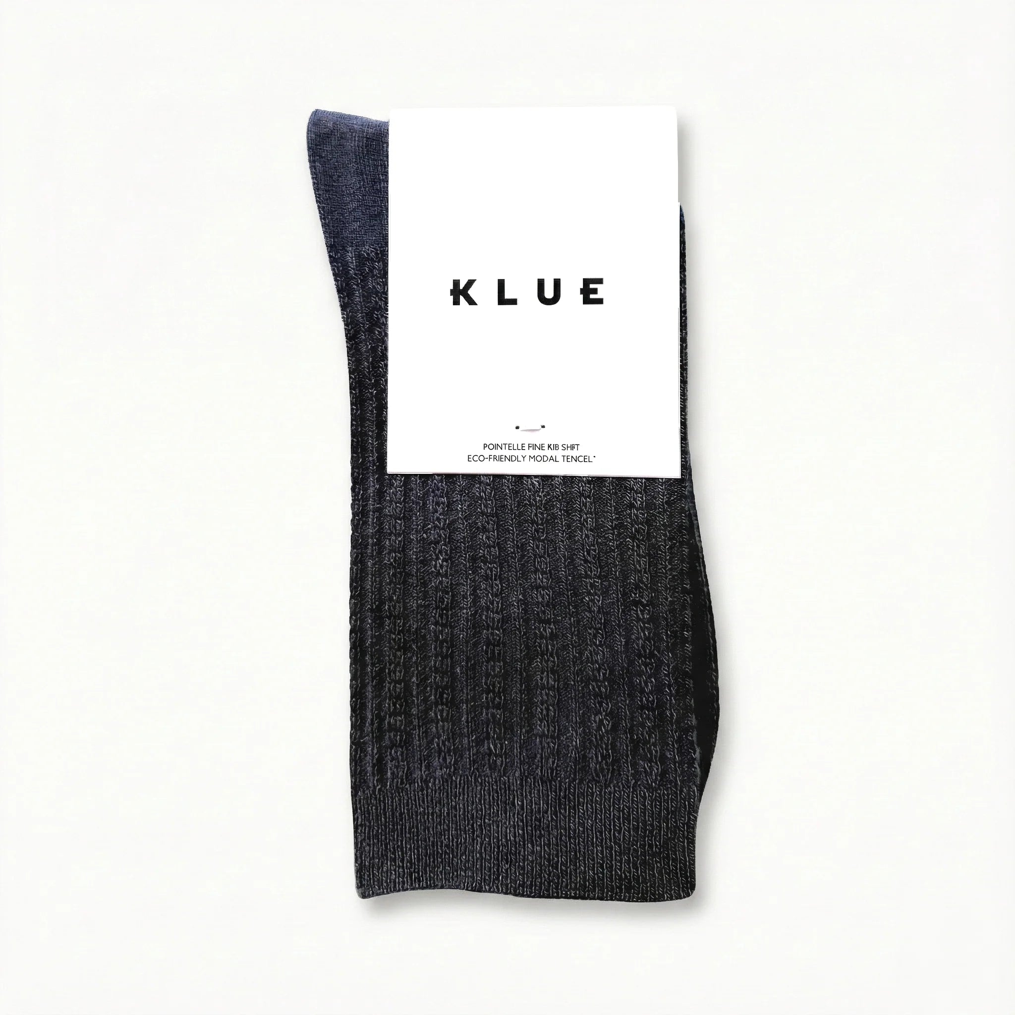 Pointelle Fine Rib Modal Socks black Klue Accessories