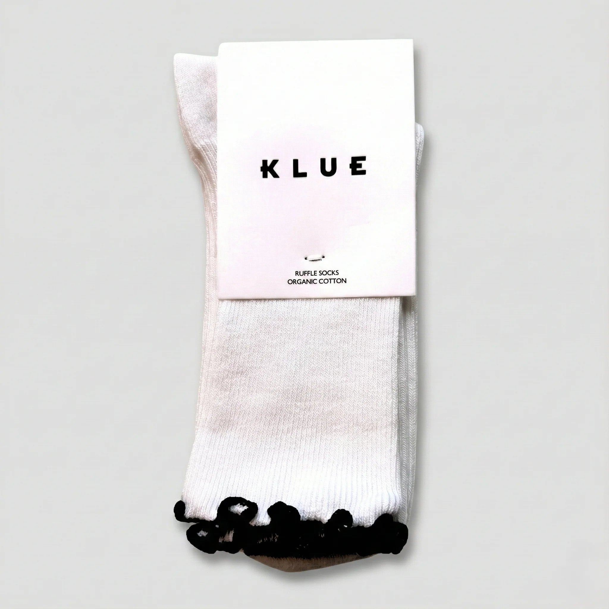 Ruffles Organic Cotton Socks black Klue Accessories