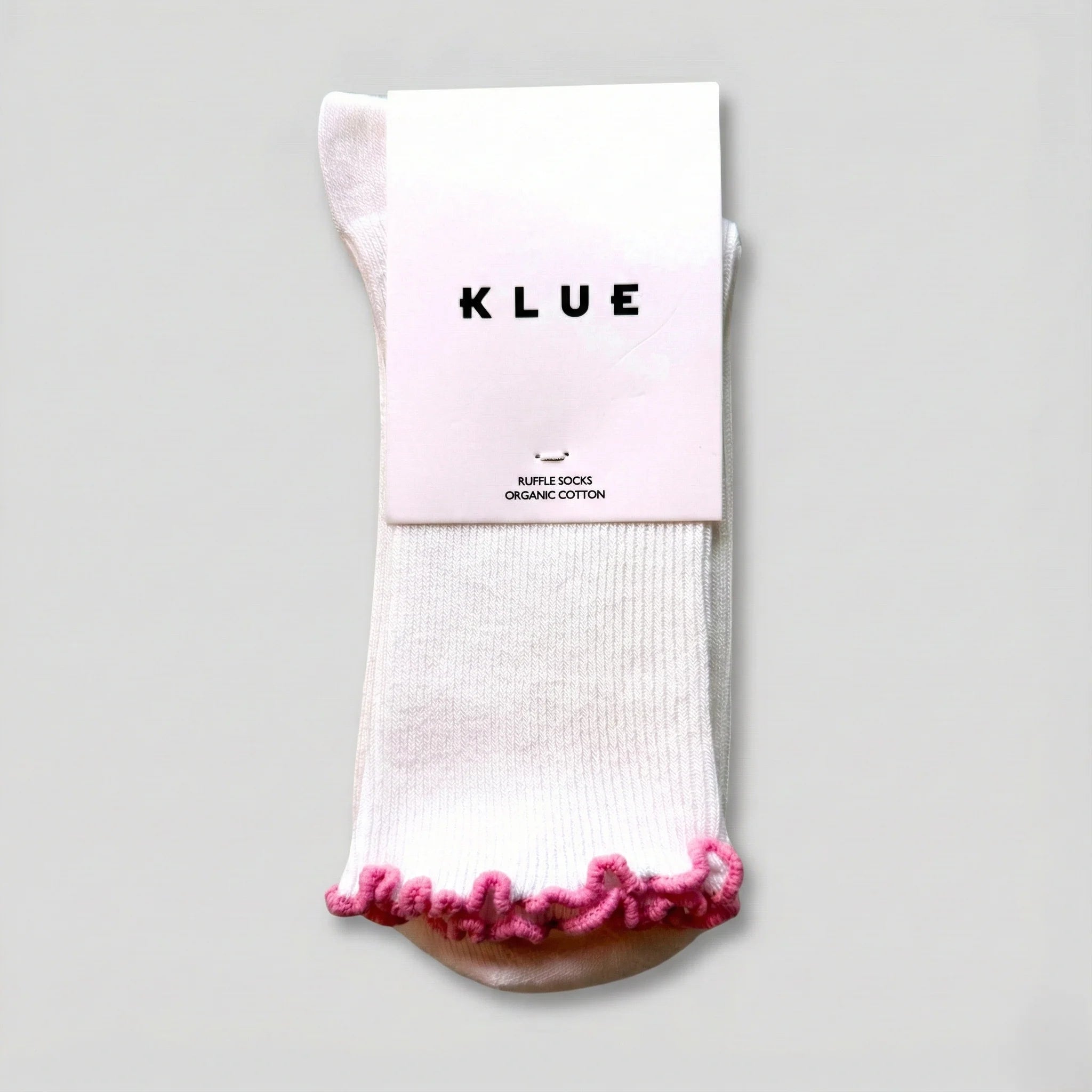 Ruffles Organic Cotton Socks pink Klue Accessories