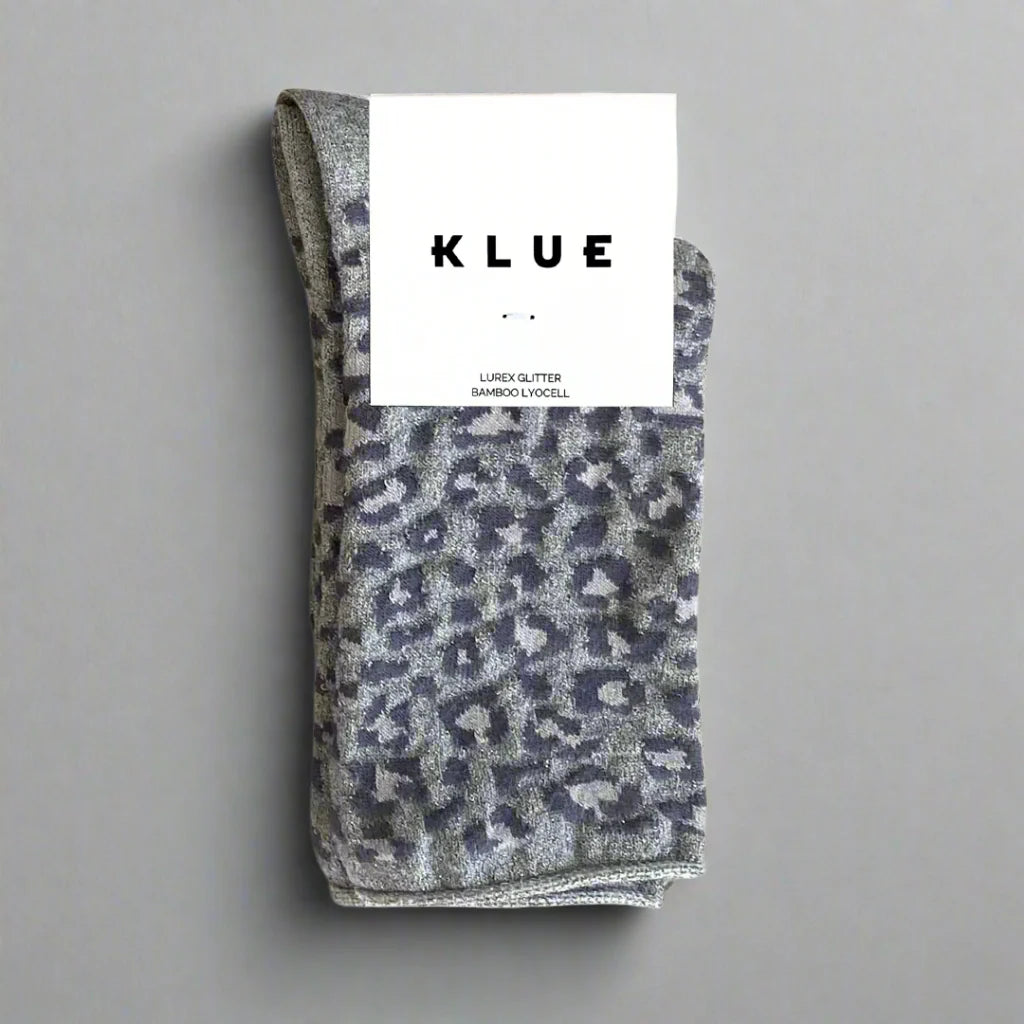 Leopard Lurex Socks grey Klue Accessories