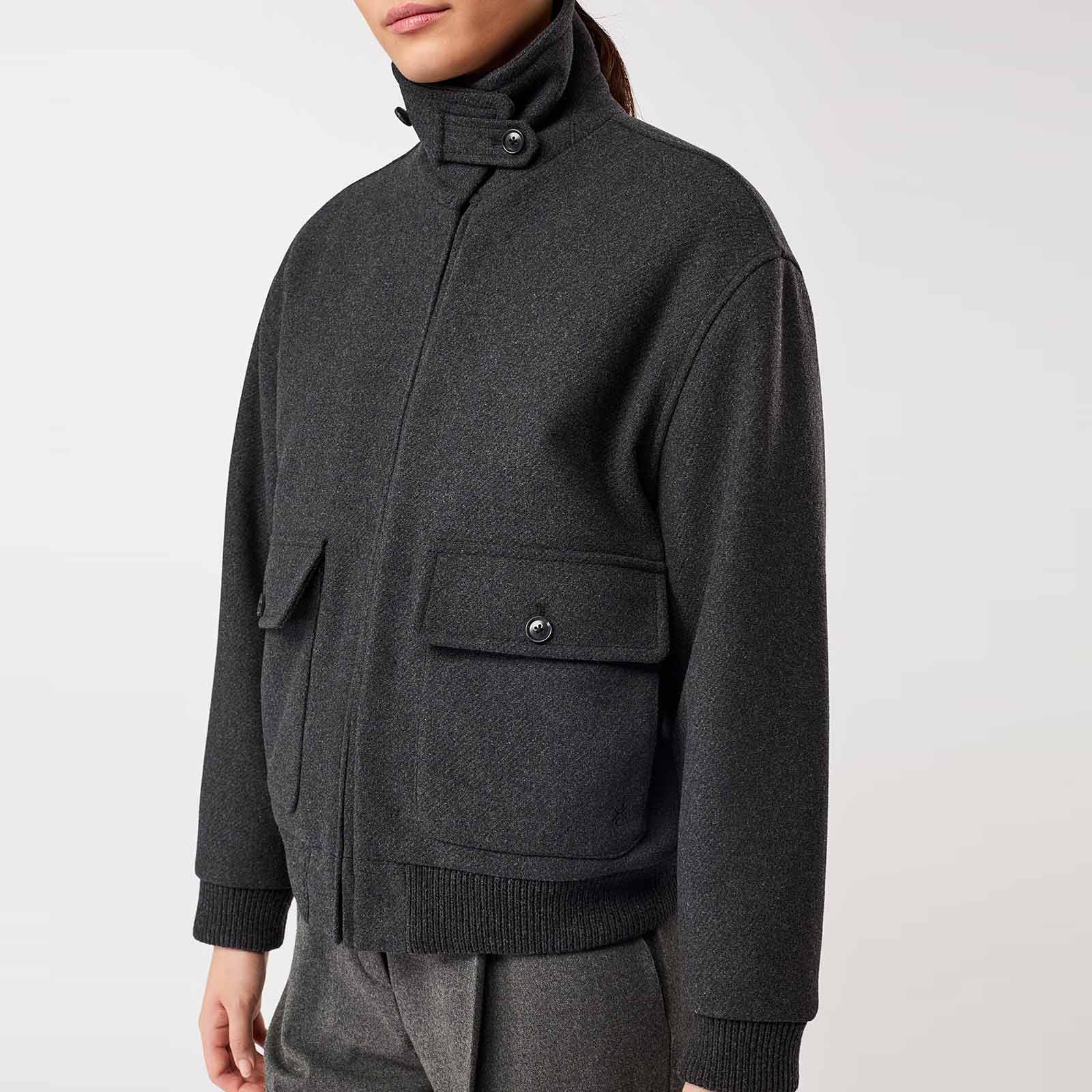 Wool Blouson Jacket anthra