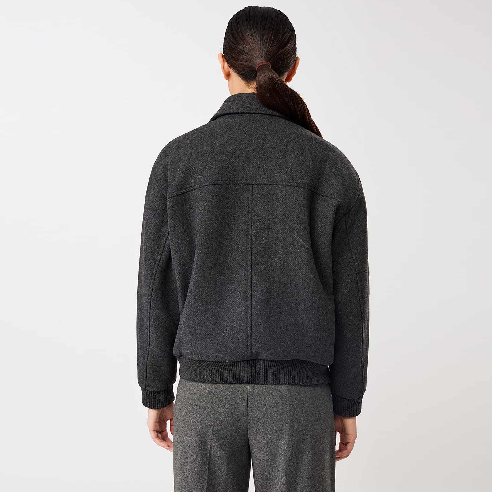 Wool Blouson Jacket anthra